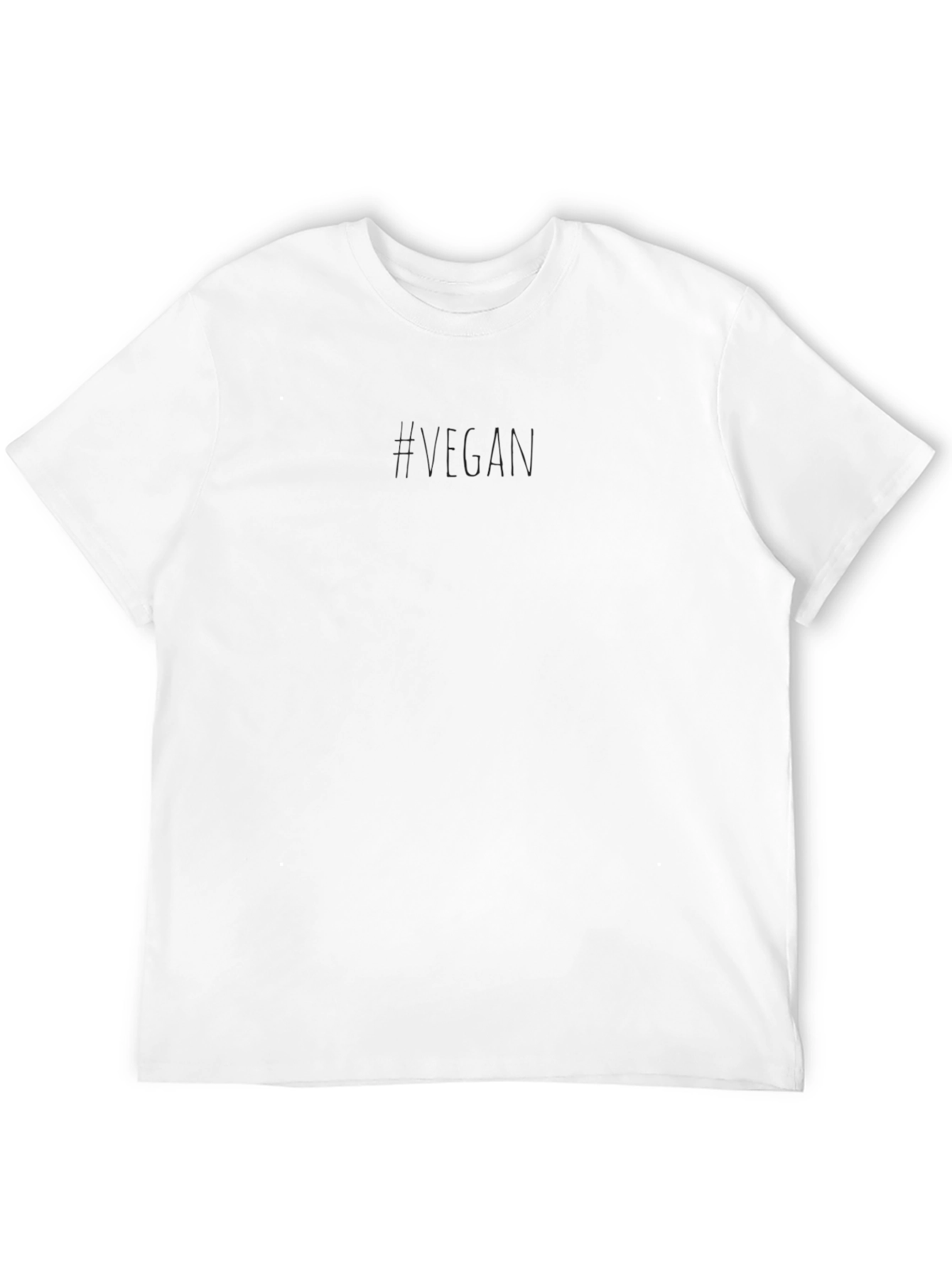 Black Vegan Statement Tee - Soft Cotton Crew Neck view 12