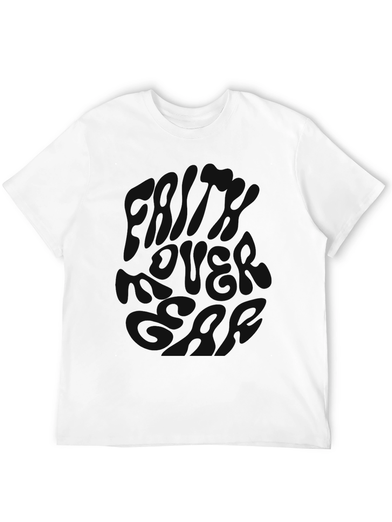 Black Men's Black Graphic Print Crew Neck T-Shirt view 12