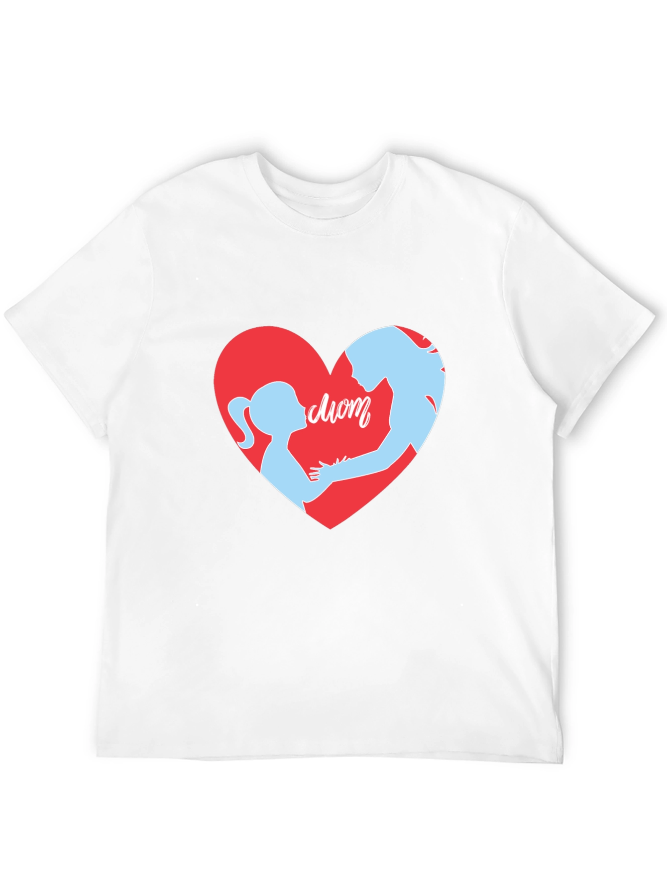 Black Mom & Daughter Heart T-Shirt - Black view 12
