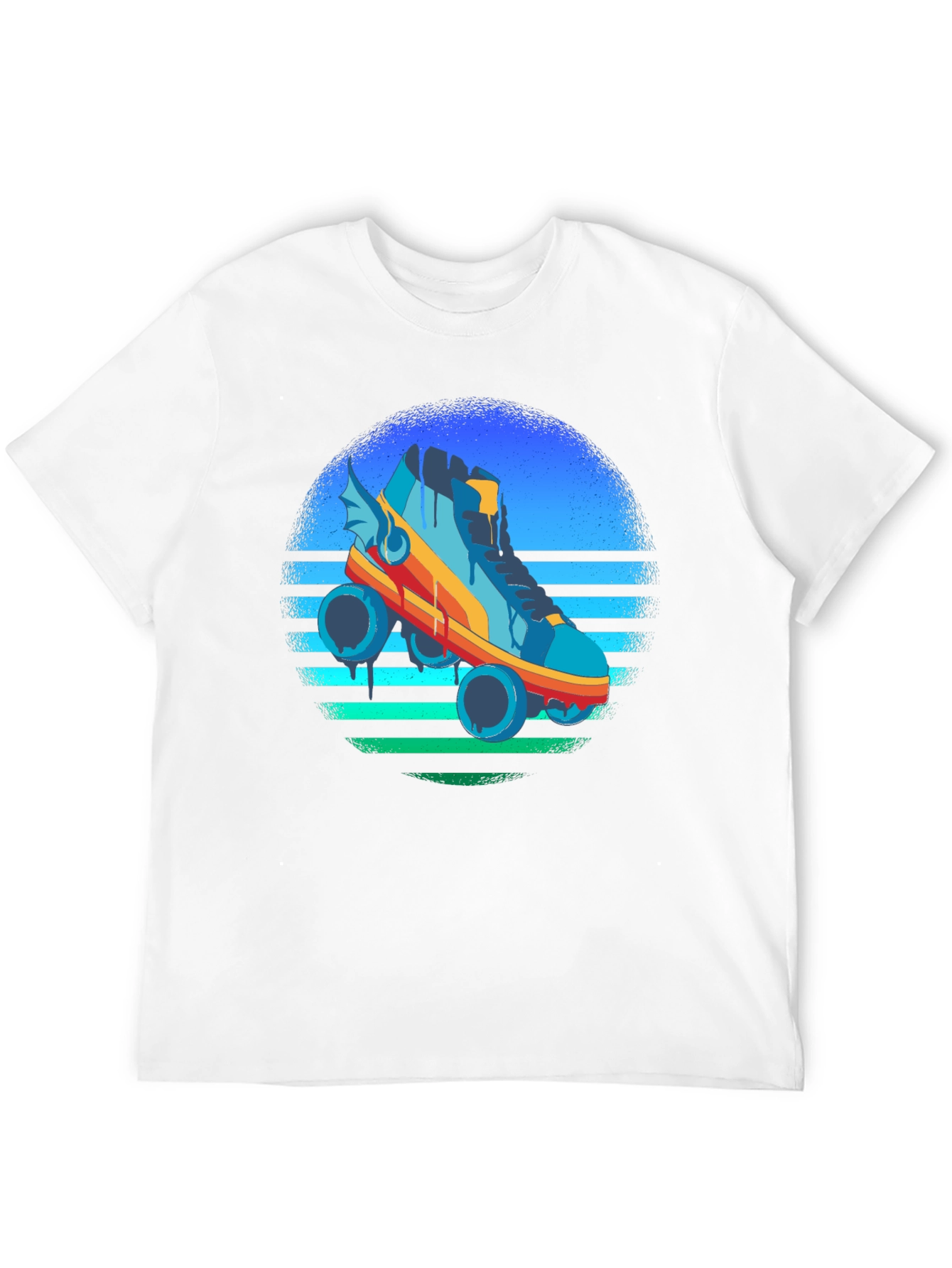 Black Retro Roller Skate Graphic Tee - Cool & Unique Design view 12