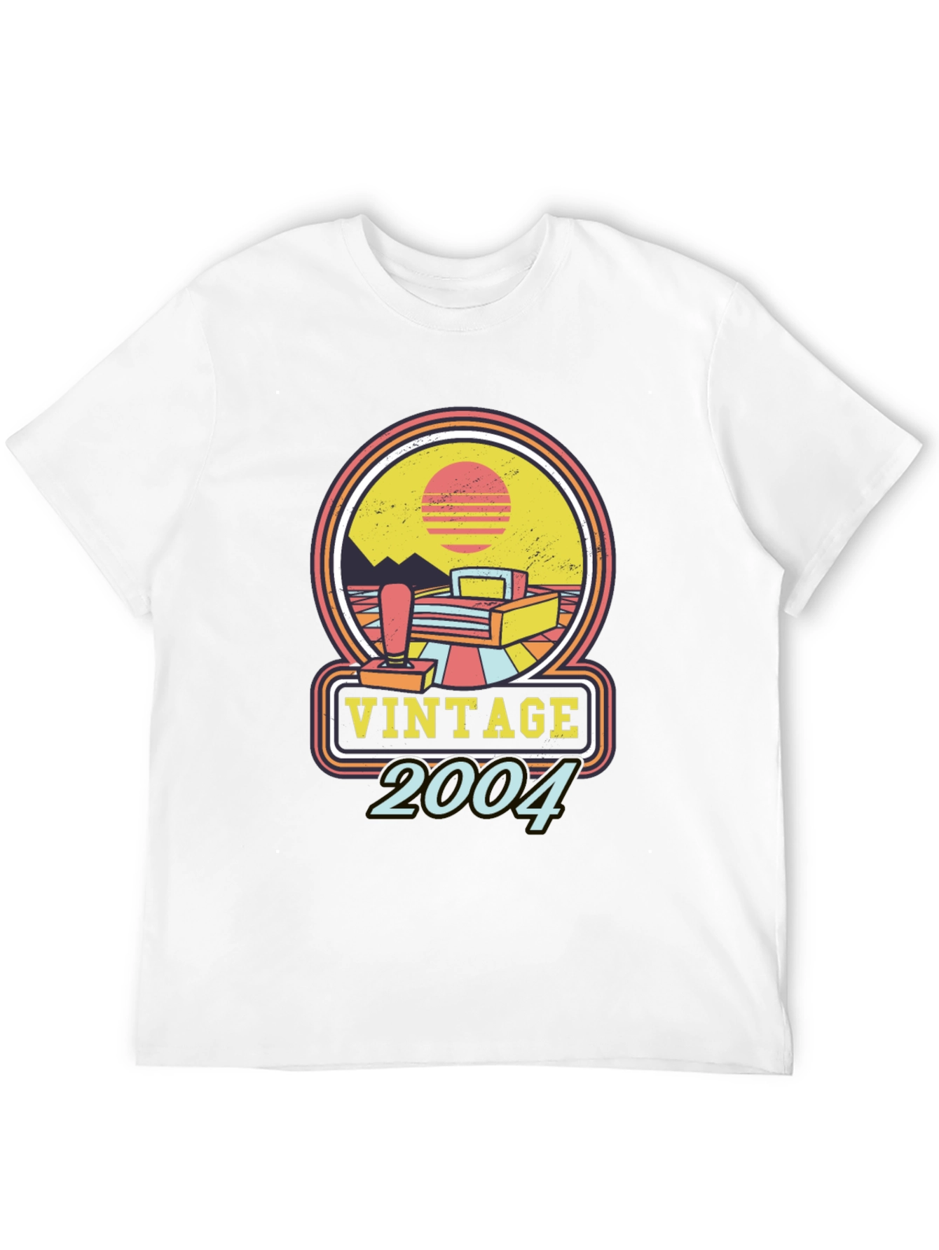 Black Vintage 2004 Gamer T-Shirt - Retro Style view 12