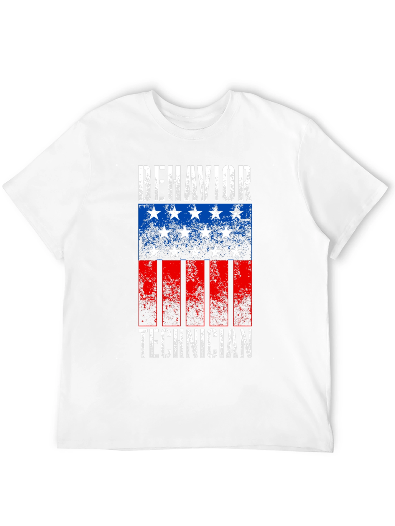 Black Behavior Technician Flag T-Shirt view 12