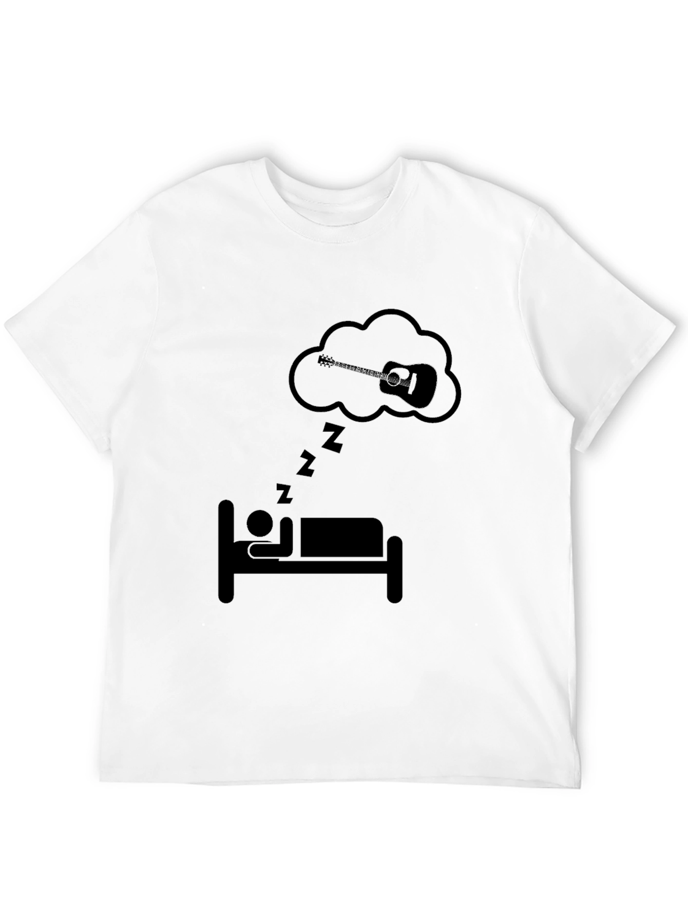 Black Dreaming Guitar T-Shirt - Black Cotton view 12