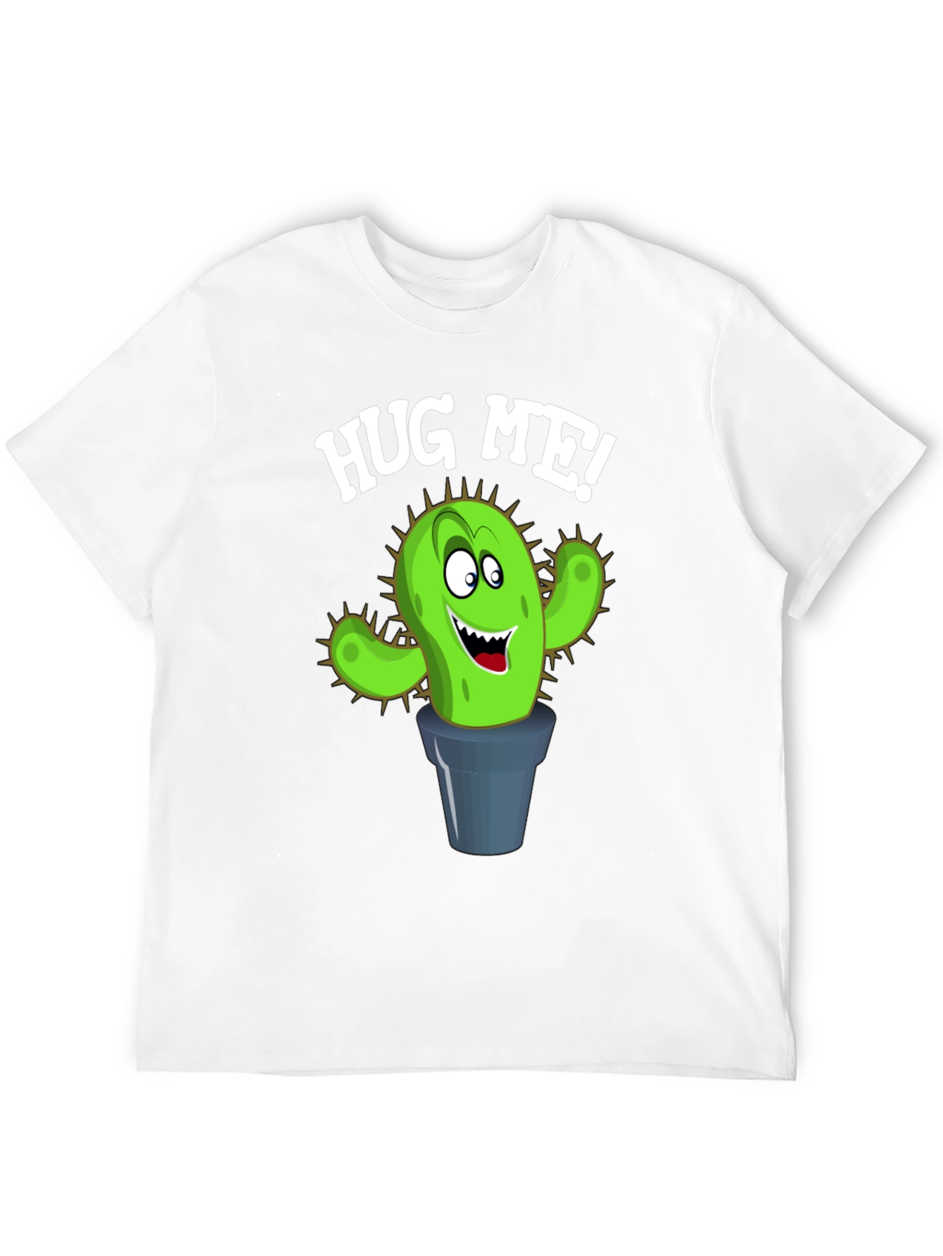 Black Hug Me Cactus Graphic Tee - Black view 12