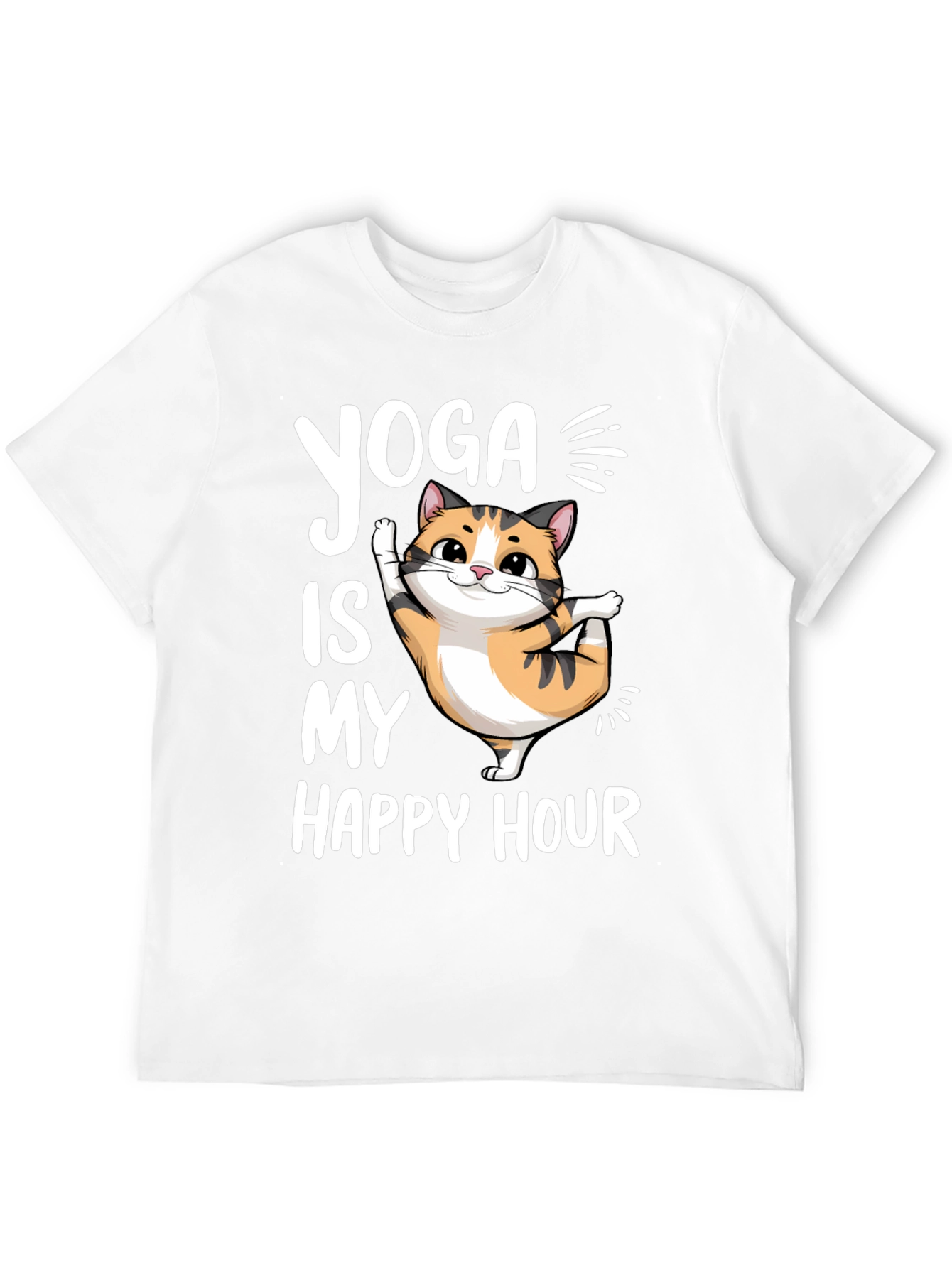 Black Yoga Cat T-Shirt - Happy Hour Tee view 12