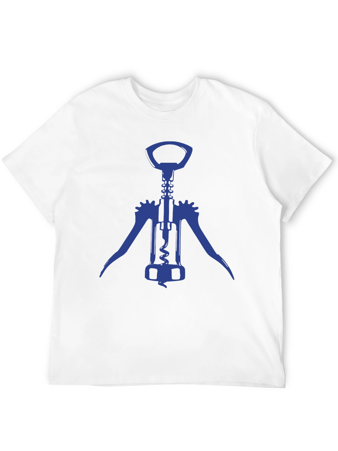 Black Wine Opener Graphic T-Shirt - Black Crew Neck Tee view 12