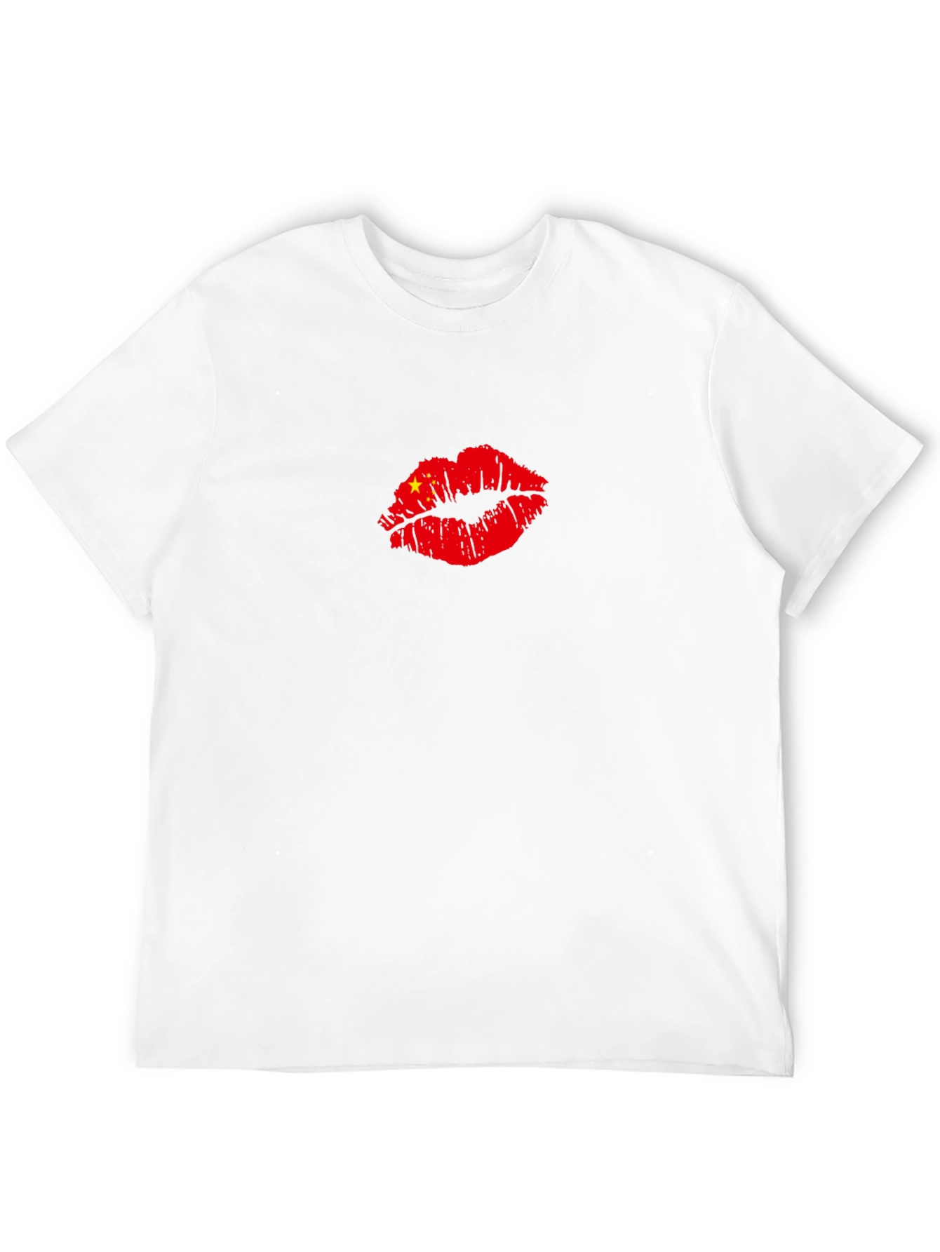 Black Graphic Tee: Kiss of China Flag view 12