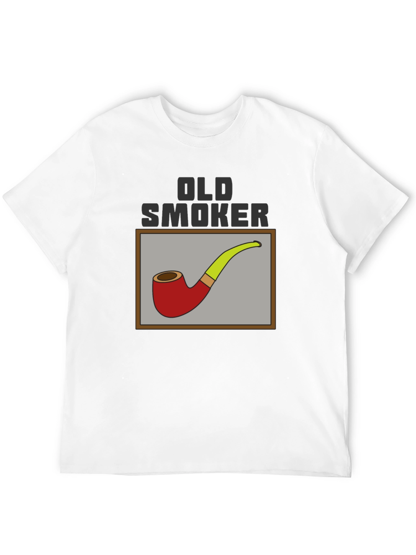 Black Old Smoker Pipe T-Shirt - Classic Design view 12