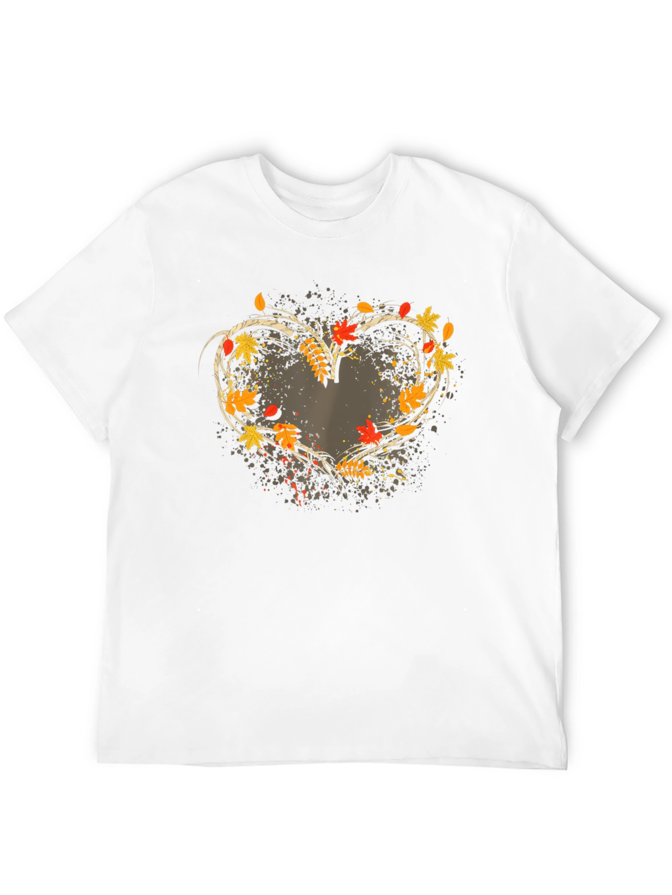 Black Autumn Heart T-Shirt - Stylish Fall Apparel view 12