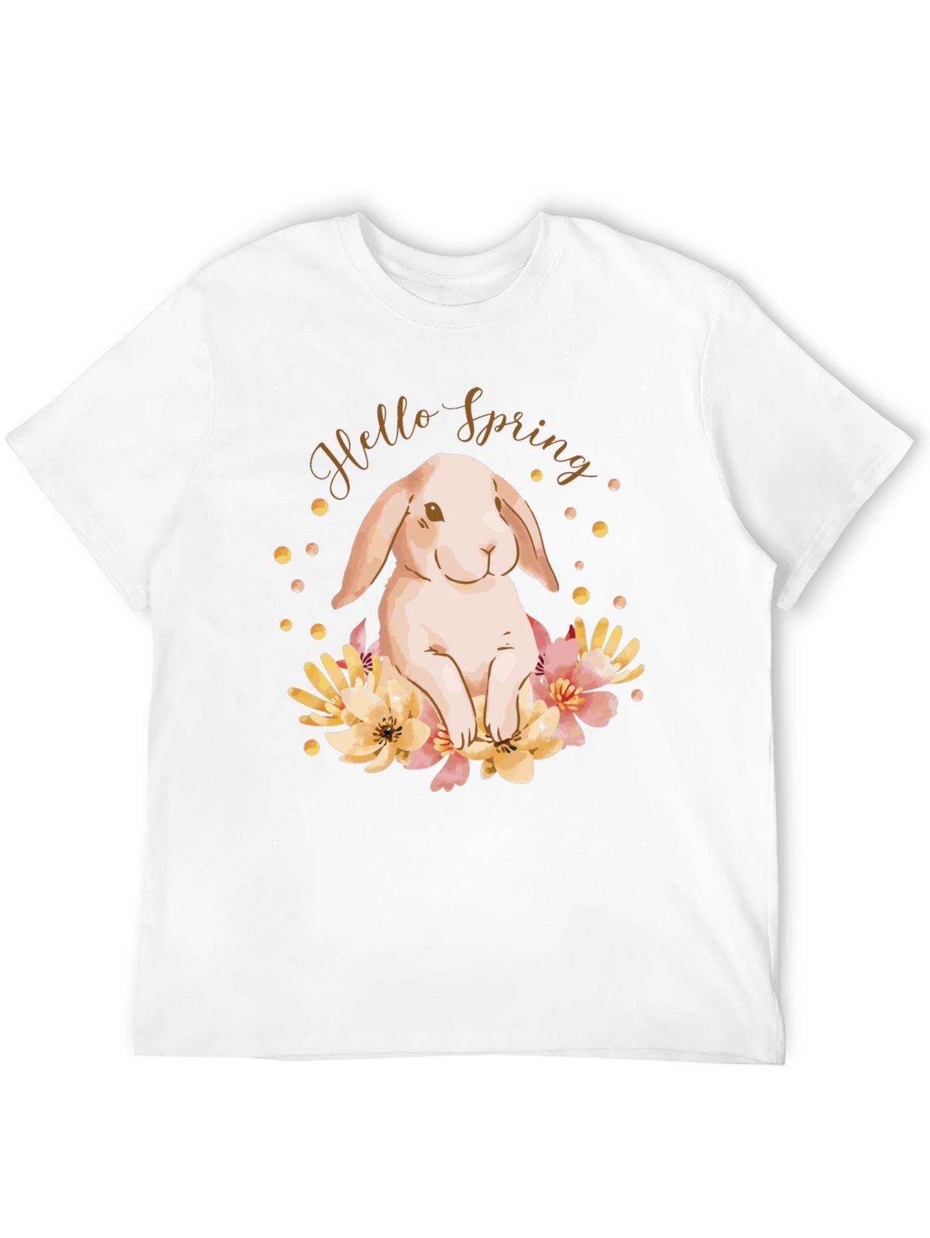 Black Hello Spring Bunny T-Shirt view 12