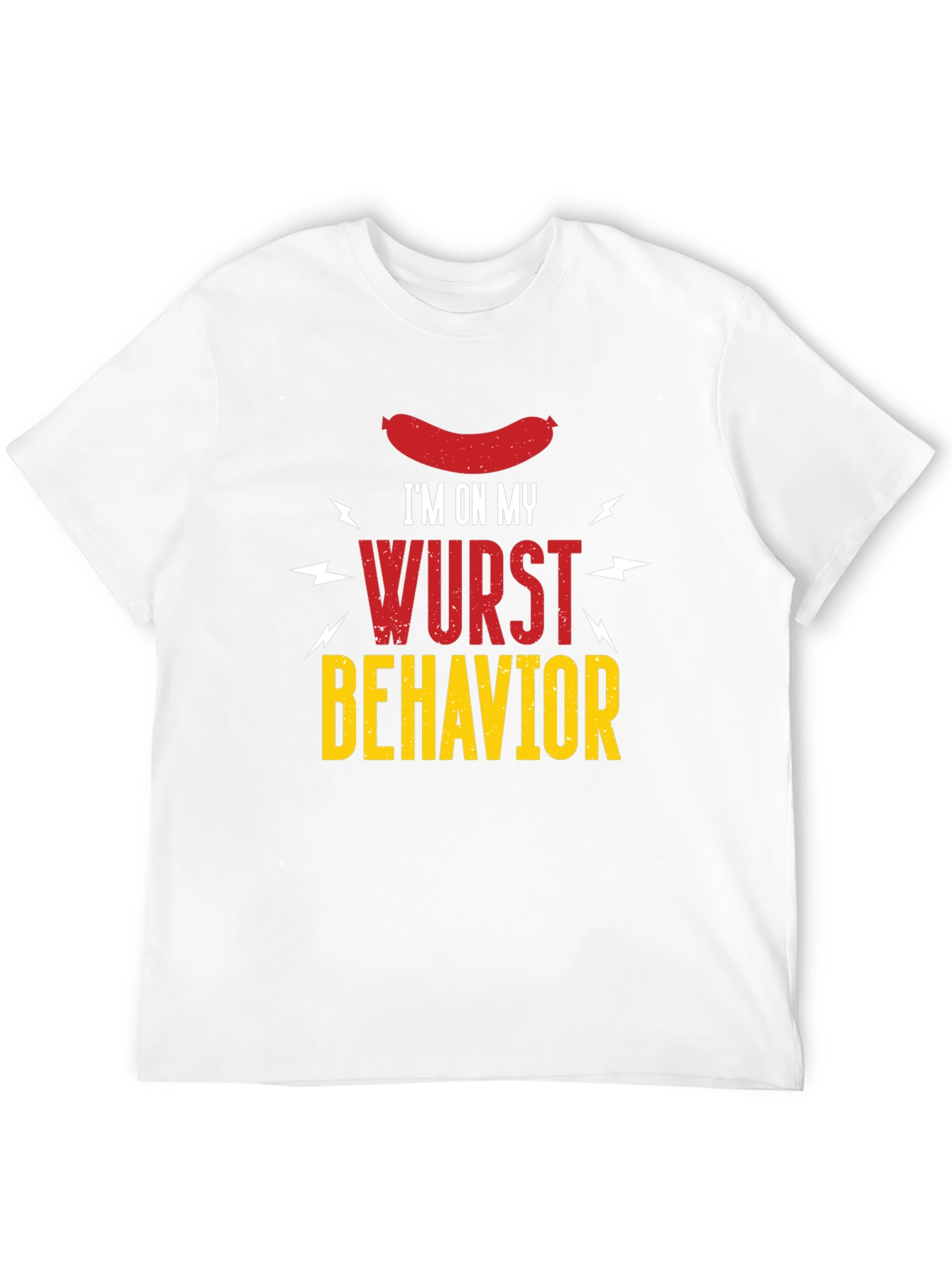 Black Wurst Behavior Graphic T-Shirt - Funny Sausage Tee view 12