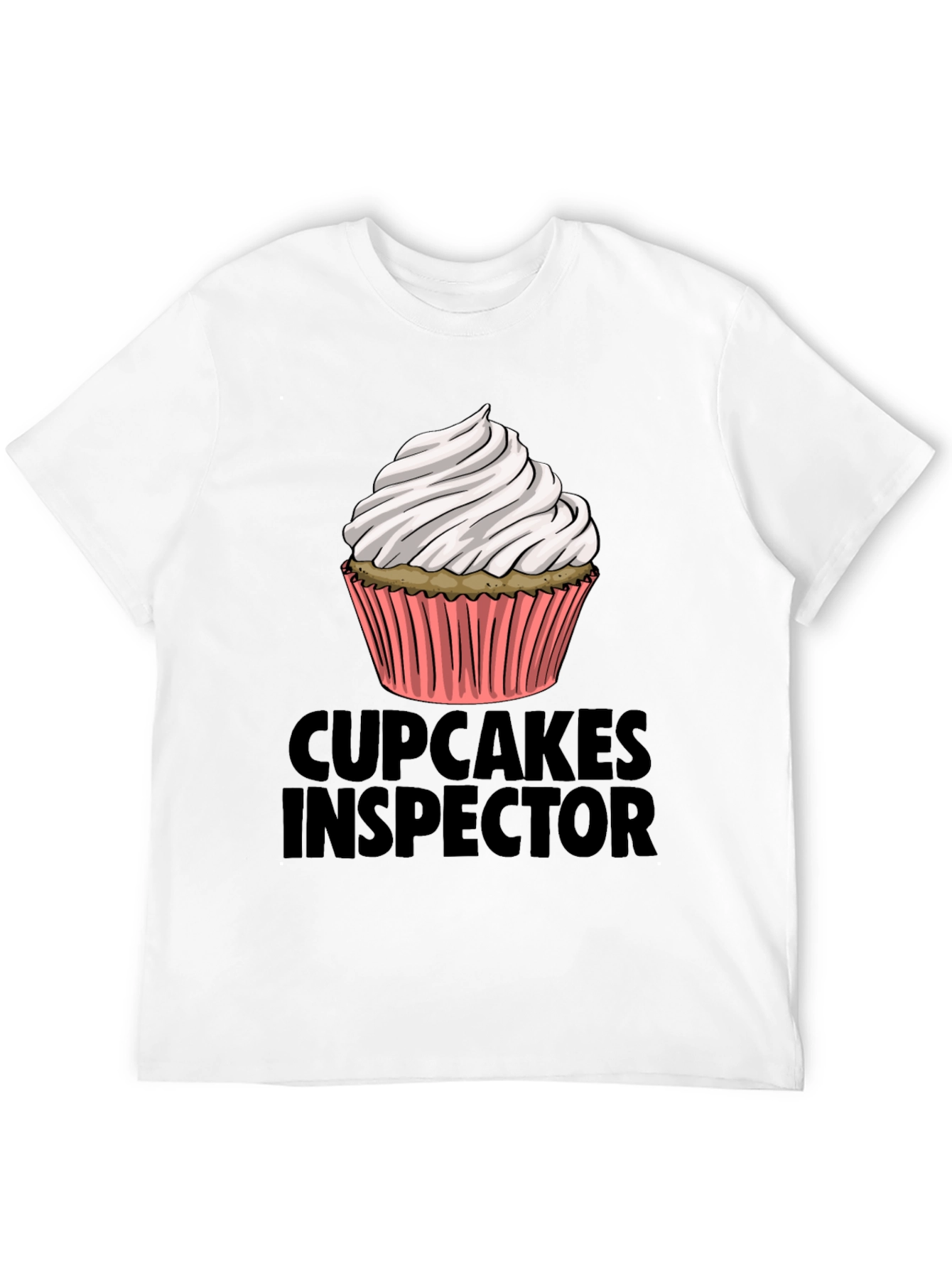 Black Cupcakes Inspector Funny Graphic T-Shirt view 12