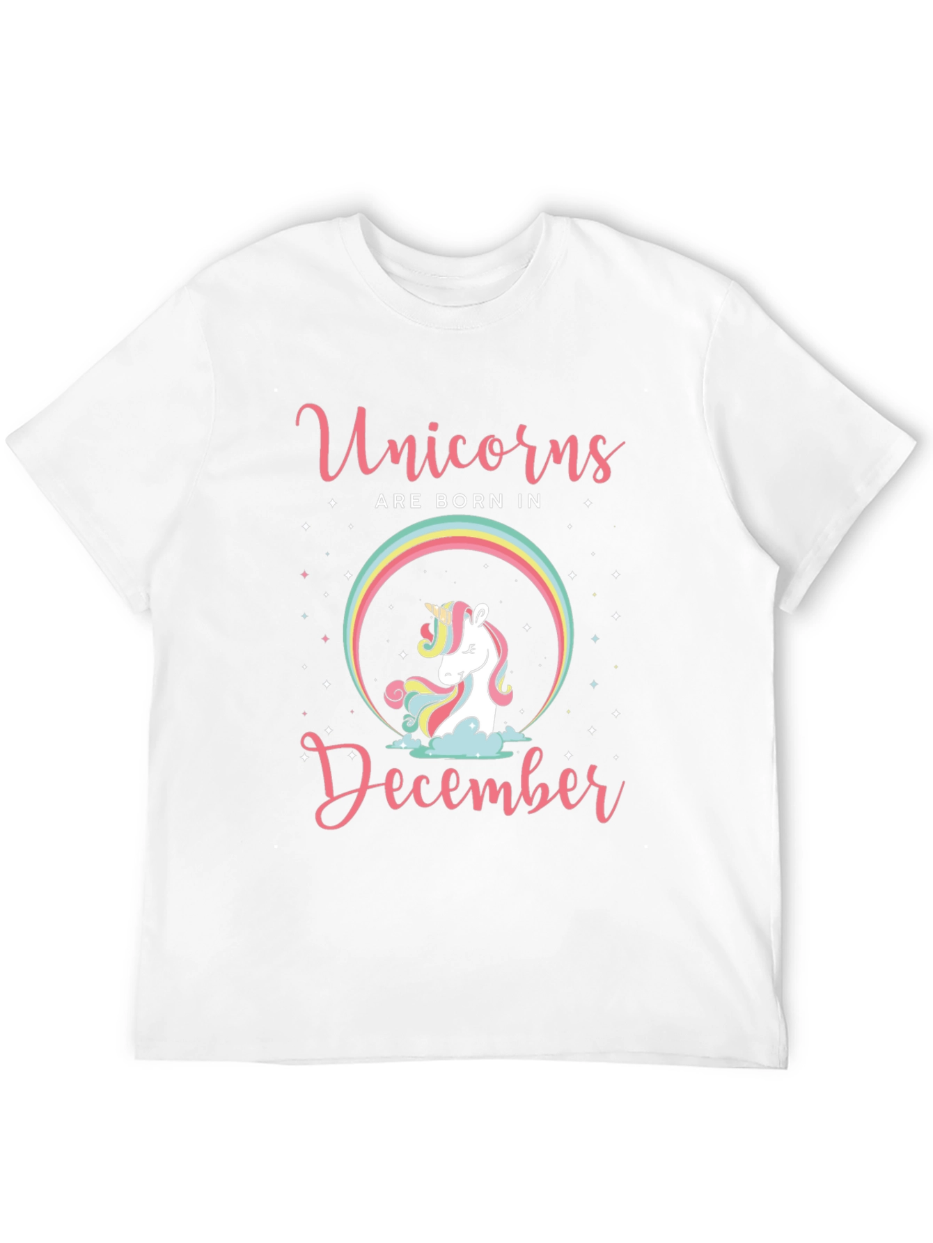 Black Unicorns Born in December T-Shirt view 12