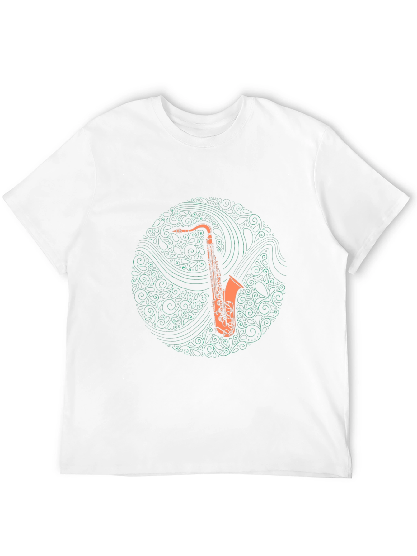 Black Saxophone Art Black T-Shirt for Music Lovers view 12