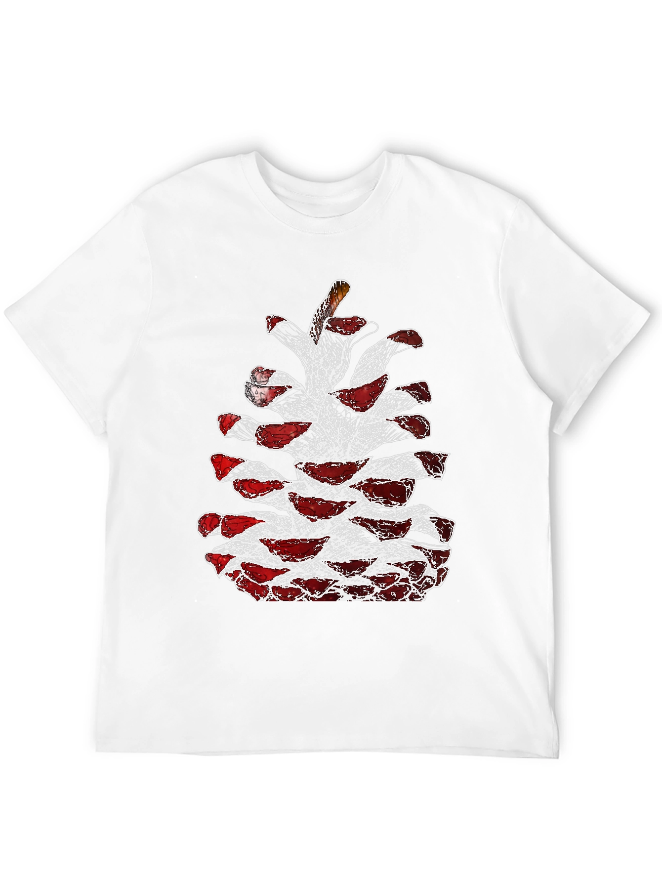 Black Pine Cone Graphic Tee - Unique Nature Design view 12
