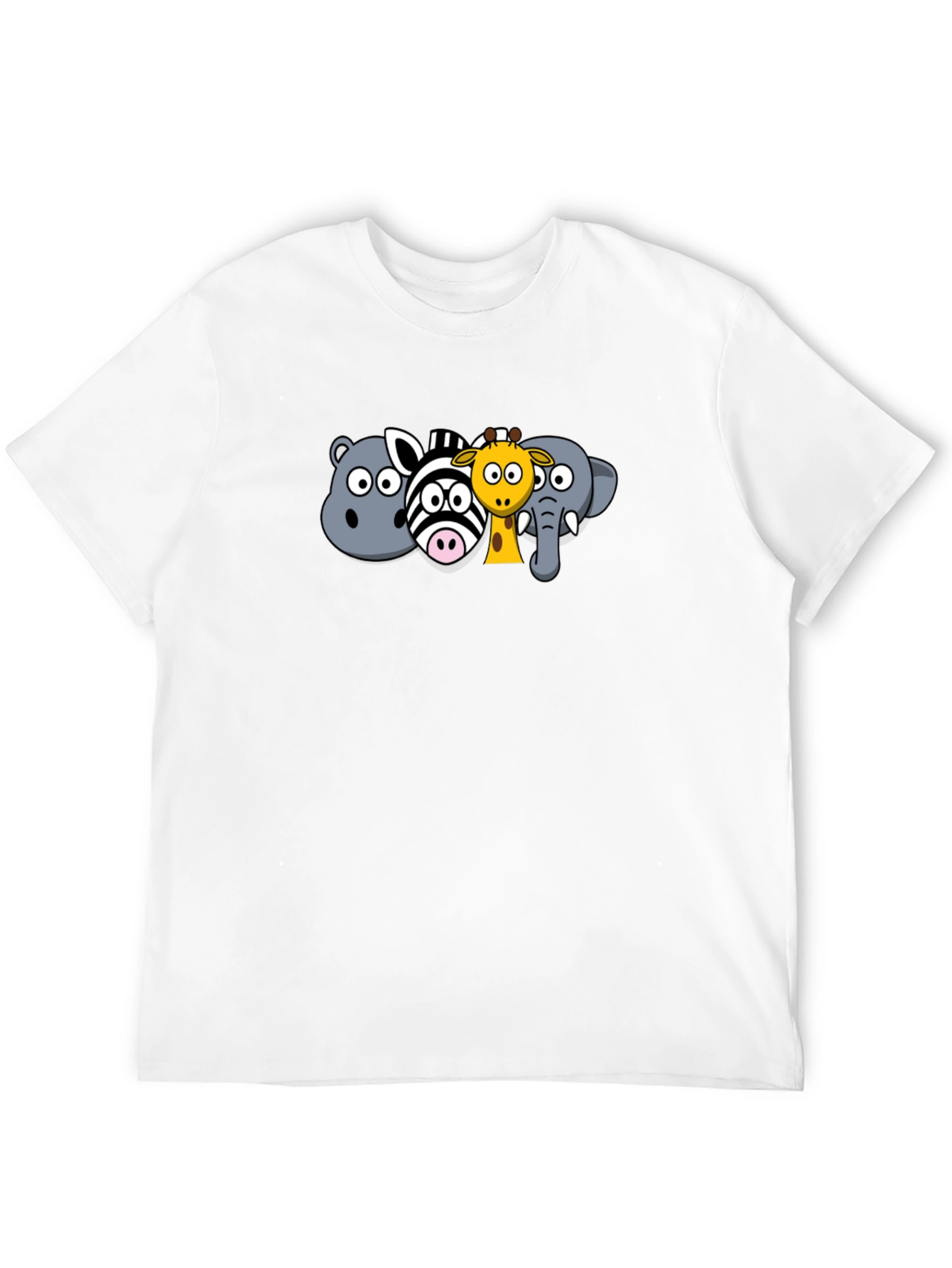 Black Cartoon Animal Crew Neck T-Shirt view 12