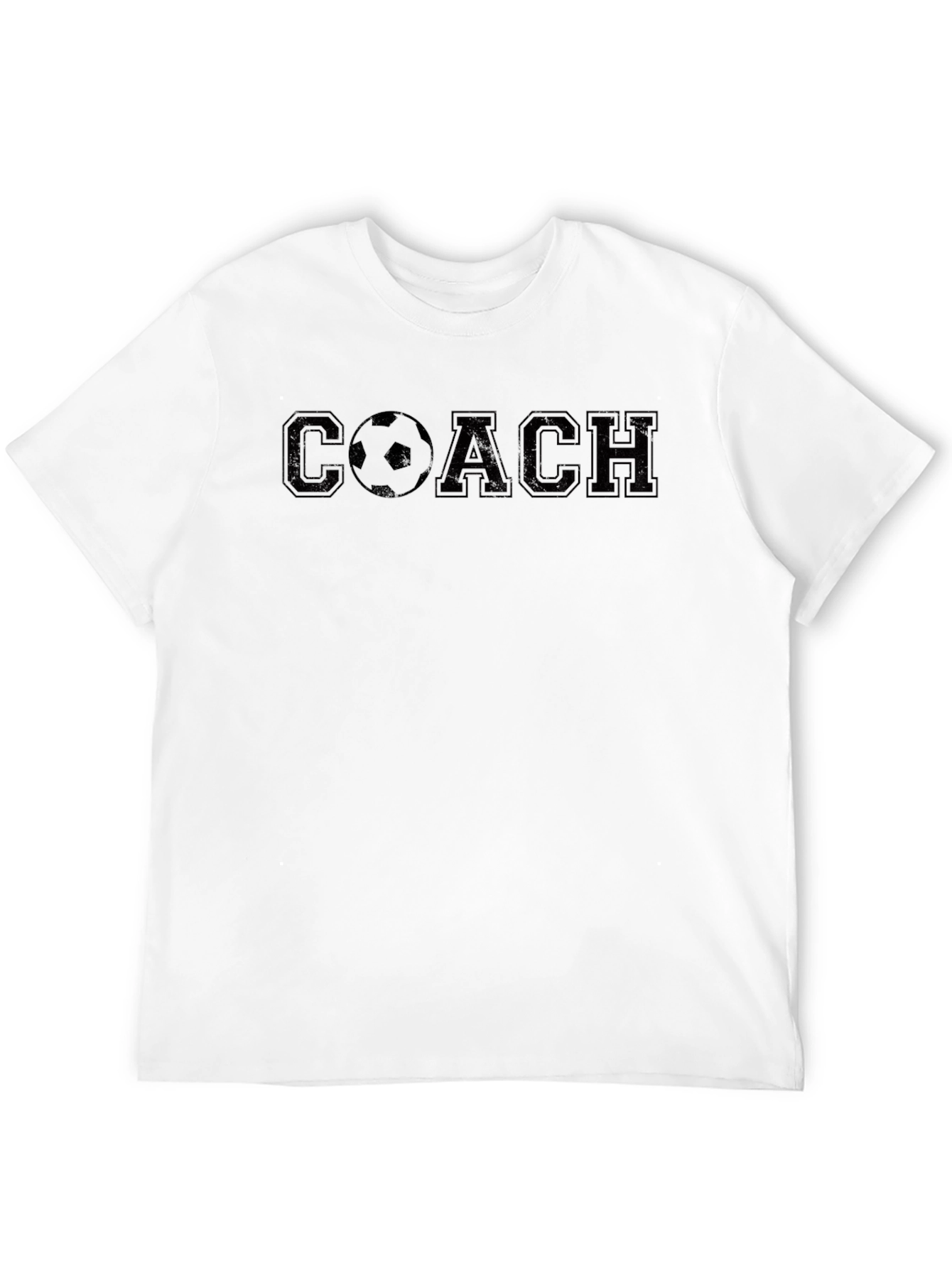 Black Soccer Coach T-Shirt view 12