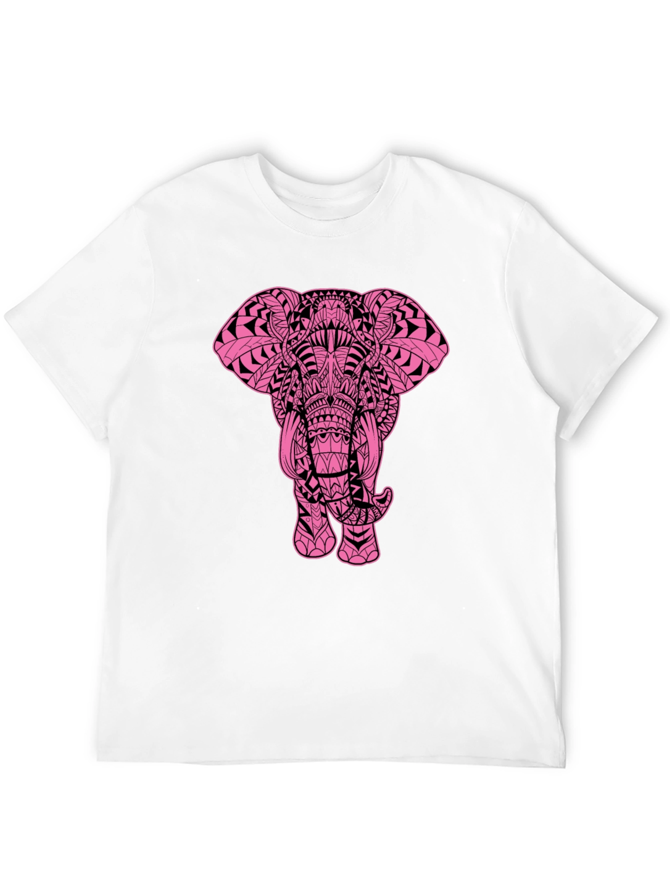 Black Elephant Graphic Black T-Shirt - Stylish Men's Tee view 12