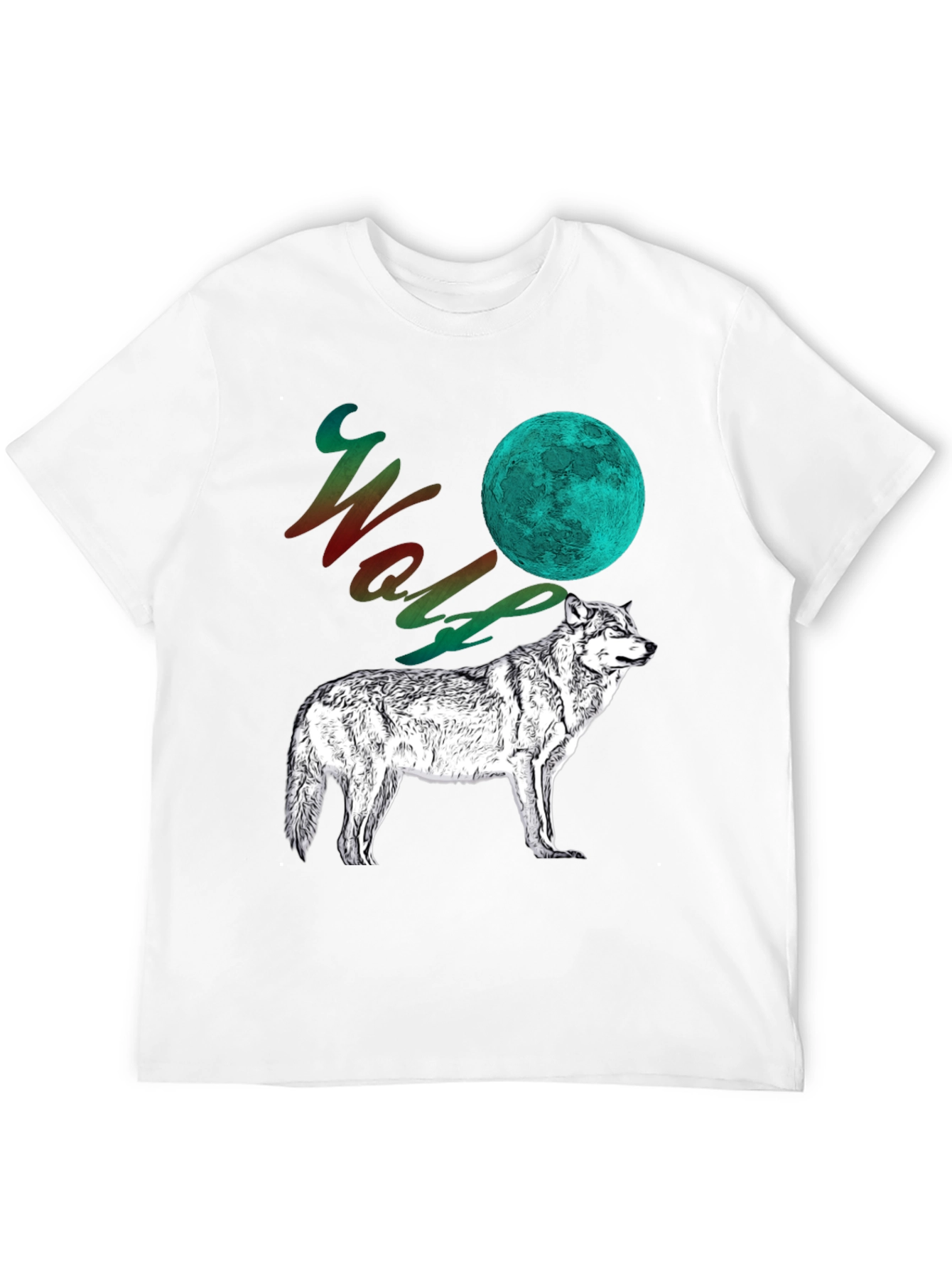Black Wolf Moon Graphic Tee - Men's Black T-Shirt view 12