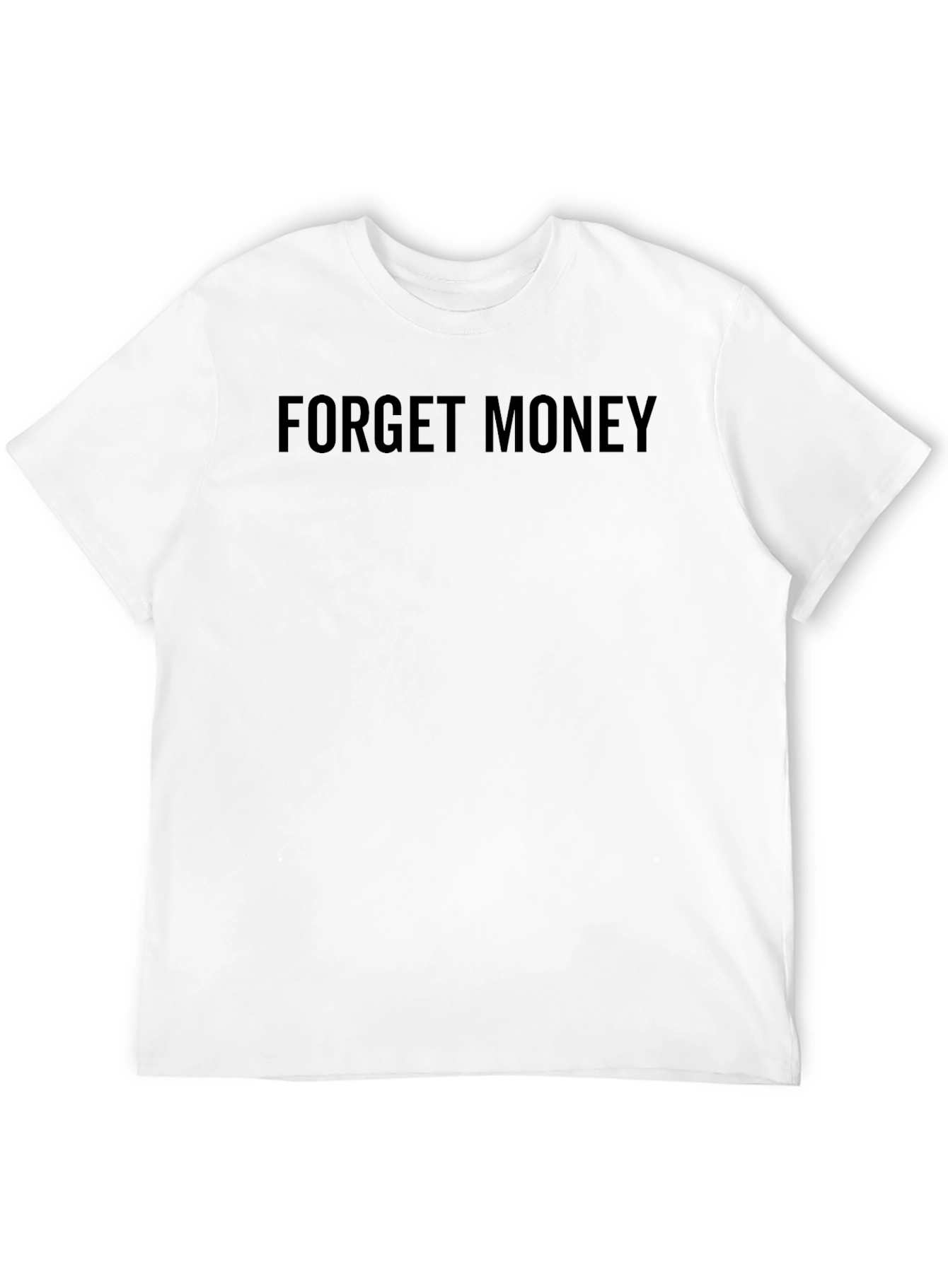 Black Forget Money Black Crew Neck Tee - Men's Fashion view 12