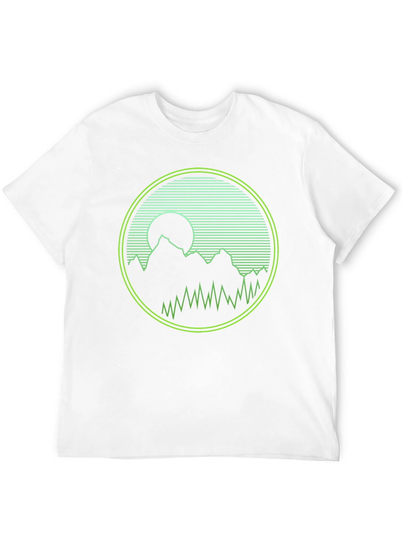 Black Neon Mountainscape Graphic Tee view 12