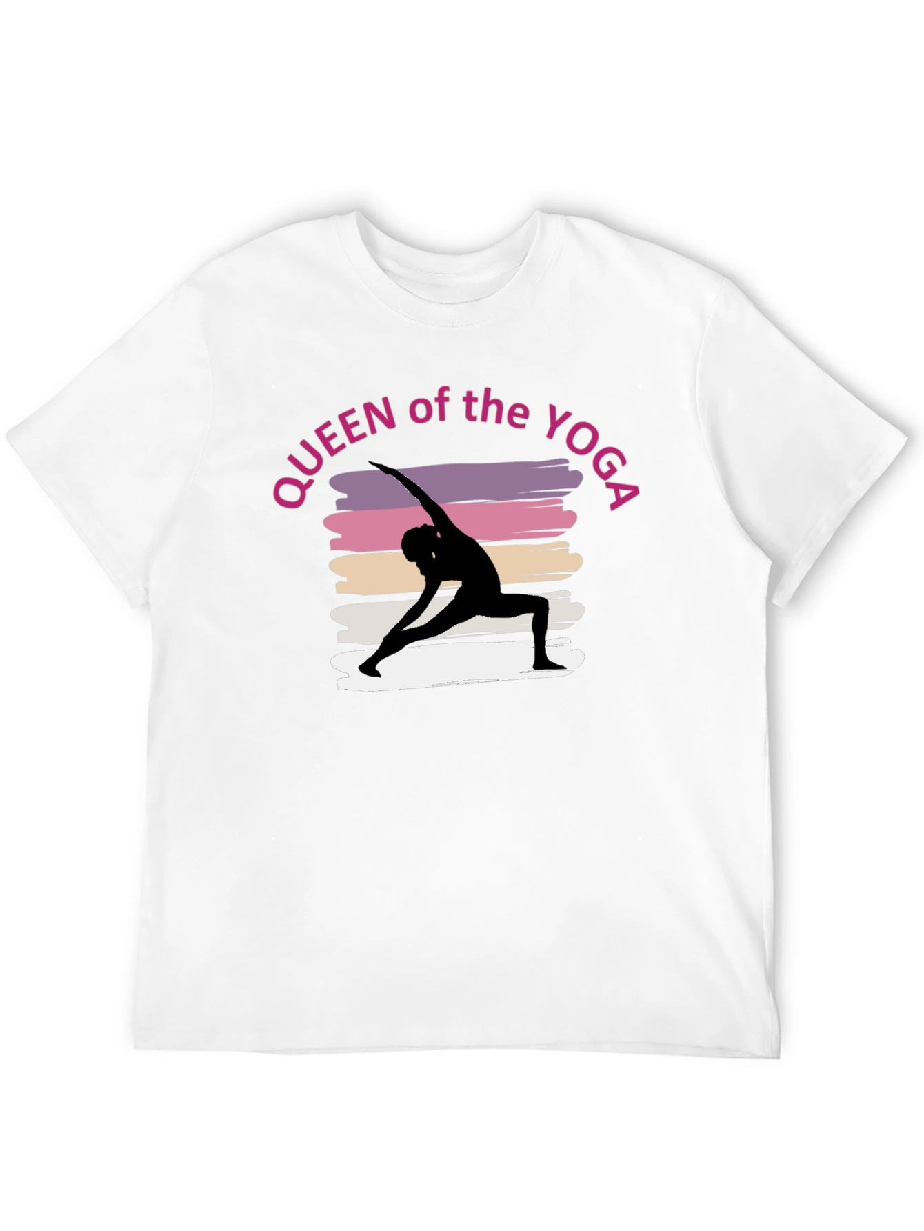 Black Queen of the Yoga Tee - Black Unisex T-Shirt view 12