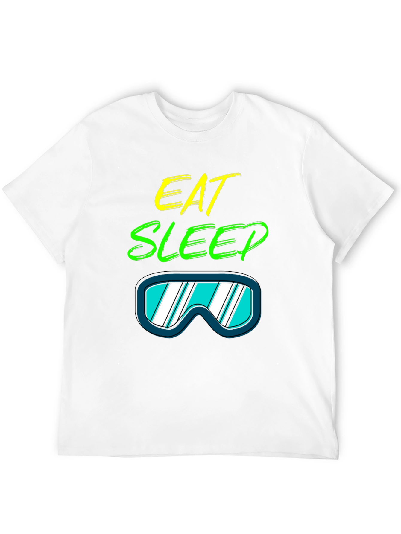 Black Eat Sleep Ski T-Shirt: Cool Ski Goggles Graphic Tee view 12