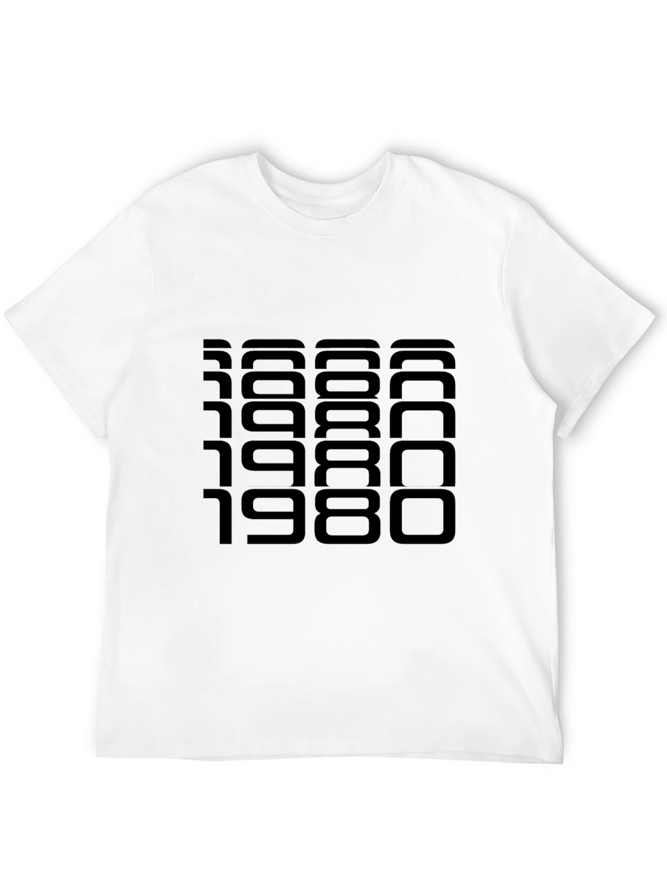 Black Vintage 1980 Graphic Black T-Shirt view 12