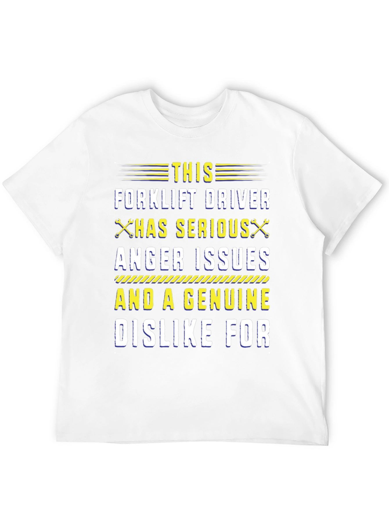 Black Forklift Driver Anger Issues Graphic Tee view 12