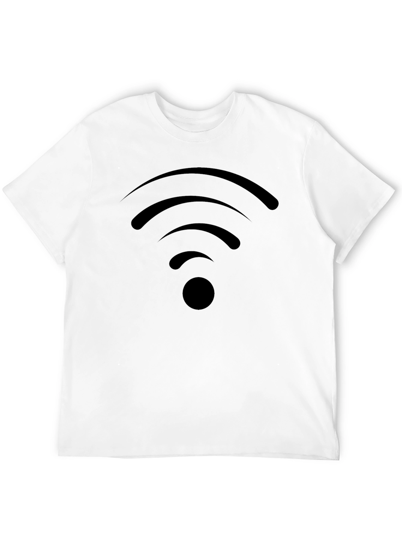 Black Wireless Icon Black T-Shirt - Stay Connected in Style view 12