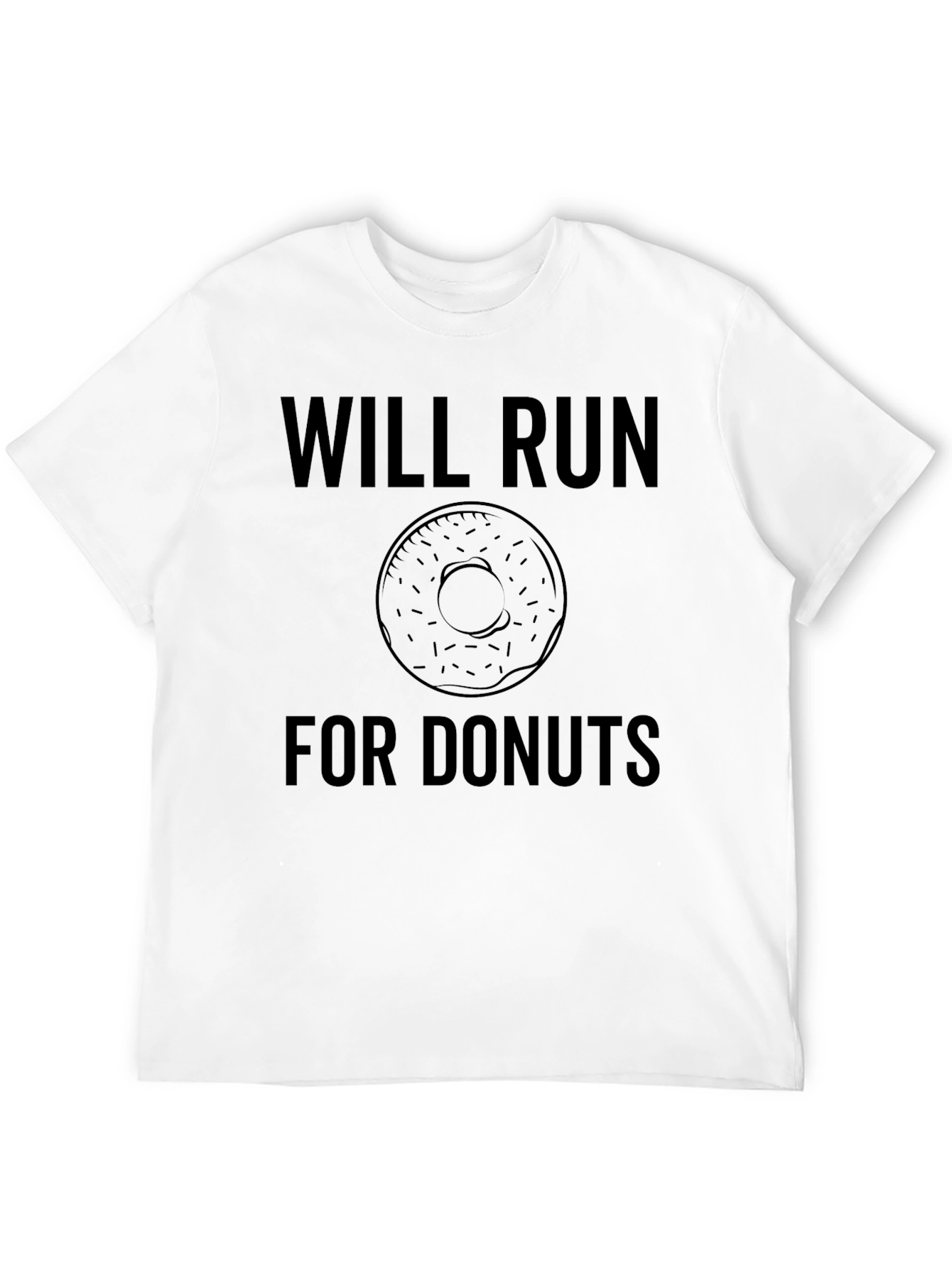 Black Will Run For Donuts Black T-Shirt view 12