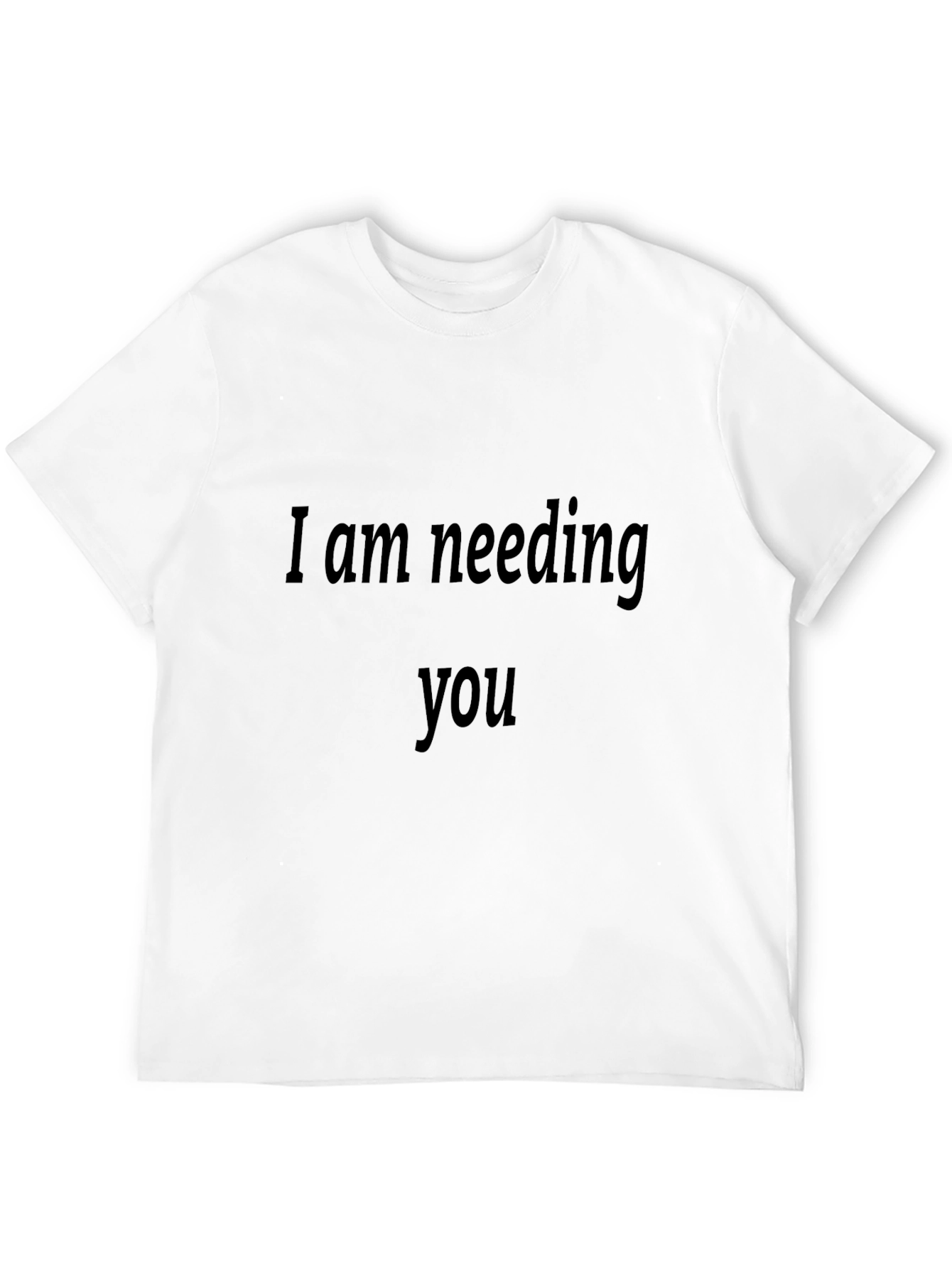 Black Expressive Black T-Shirt - I Am Needing You view 12