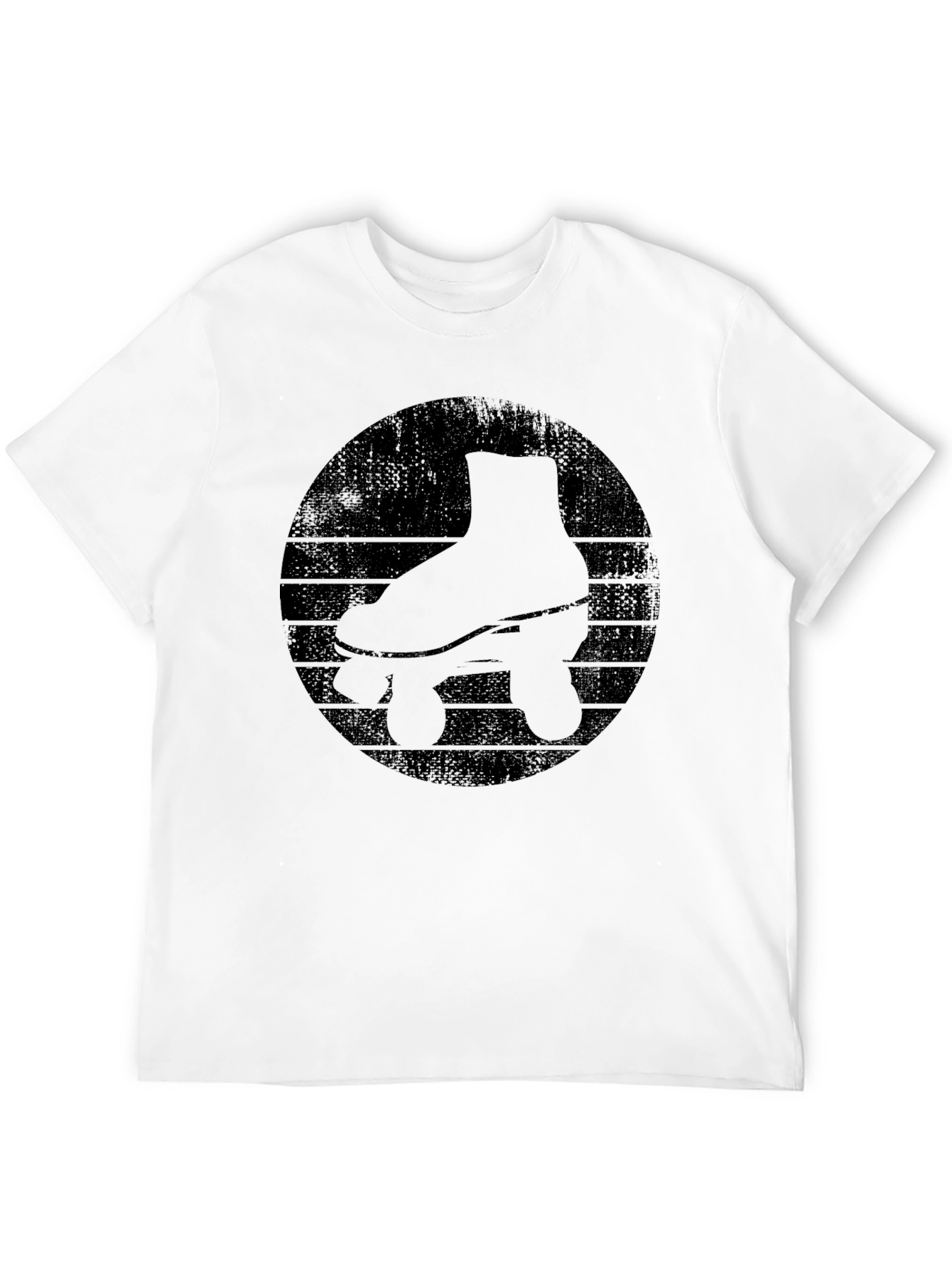 Black Retro Roller Skate Graphic Tee - Black view 12