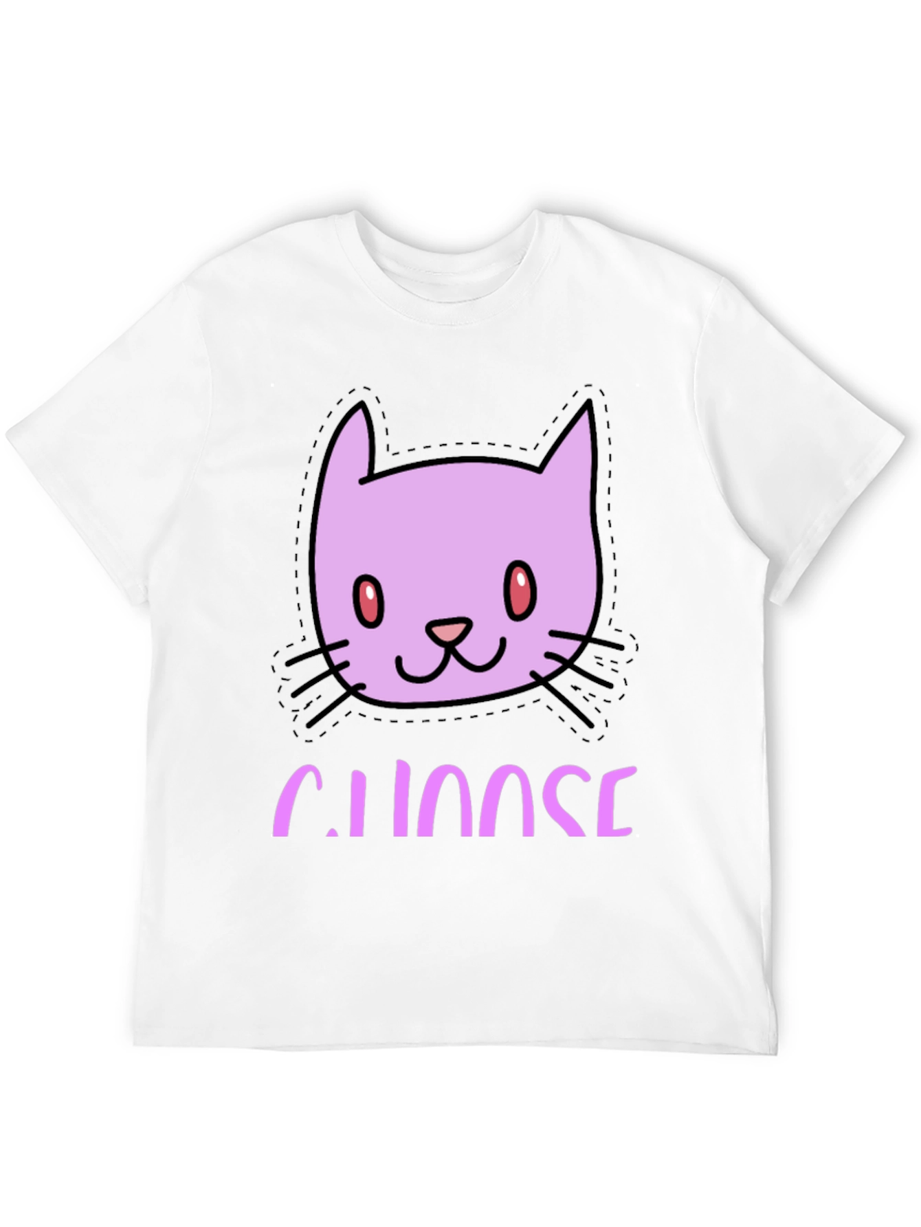 Black Cute Cat Face Tee - Choose Your Style! view 12