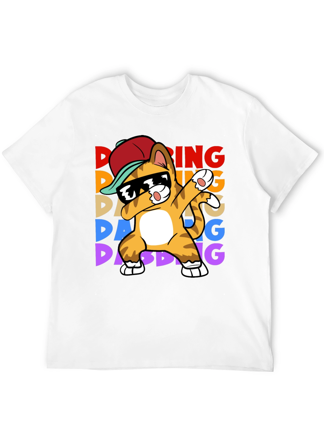 Black Dabbing Cat T-Shirt - Fun & Unique Design view 12