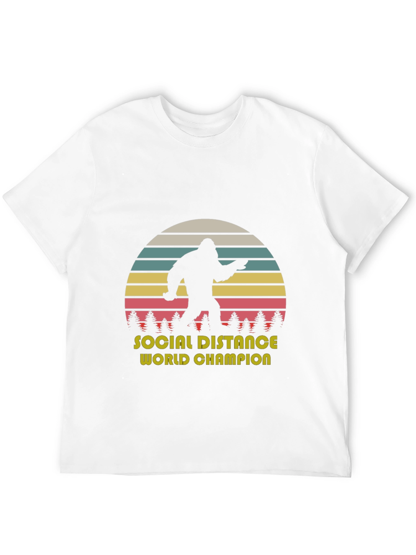 Black Social Distance World Champion T-Shirt view 12