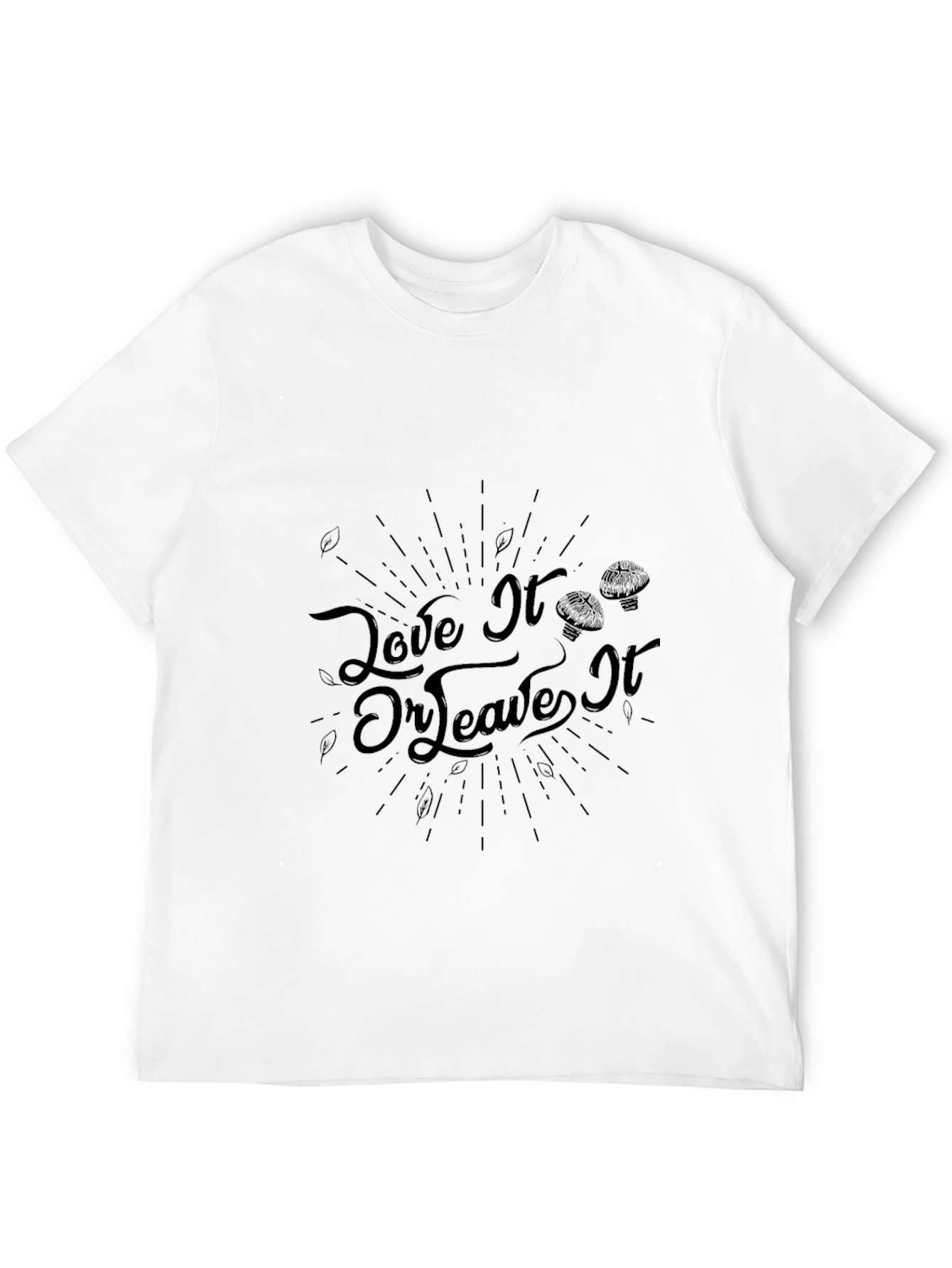 Black Love It or Leave It Black T-Shirt view 12