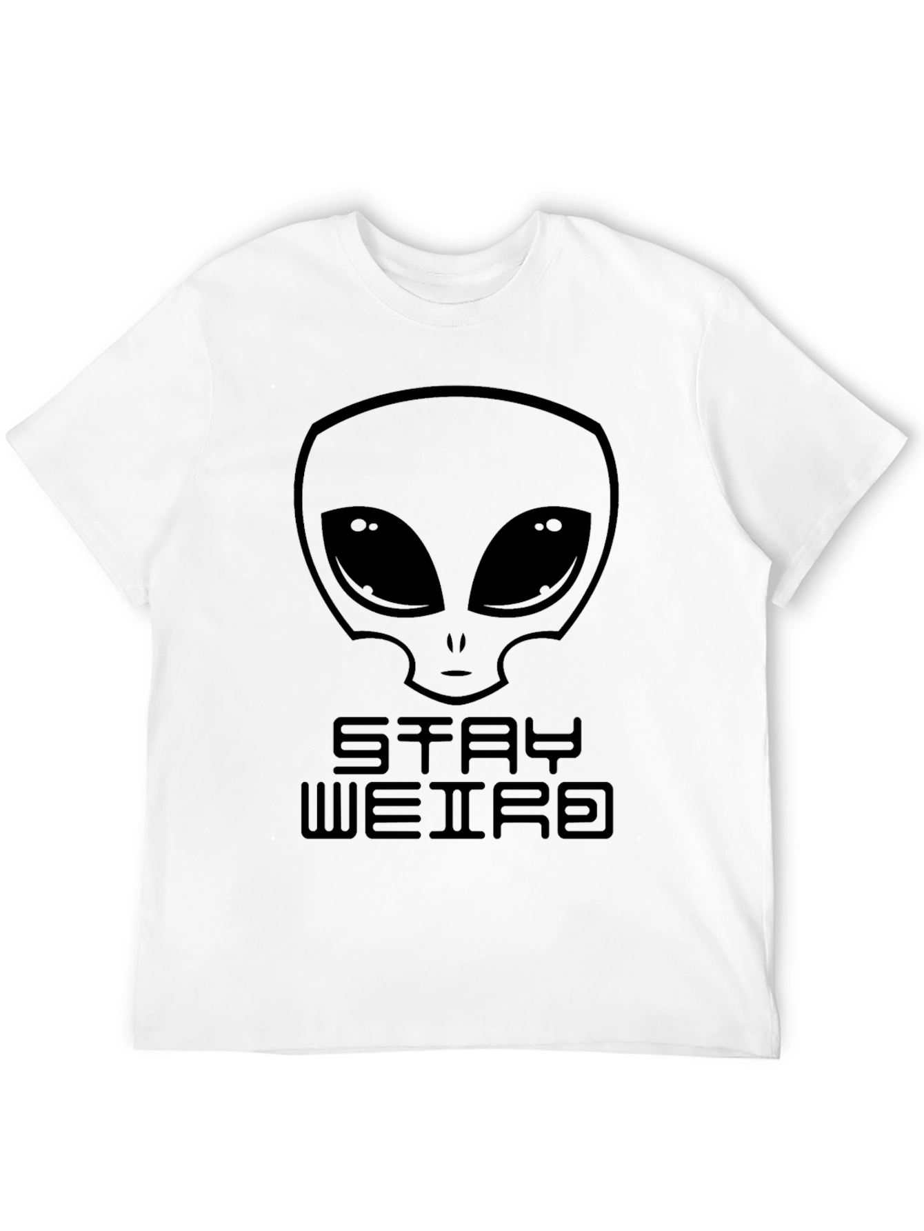 Black Stay Weird Alien T-Shirt - Black Graphic Tee view 12