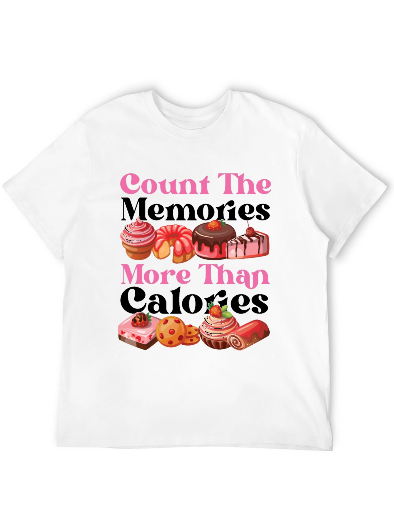 Black Count Memories Not Calories Graphic Tee view 12