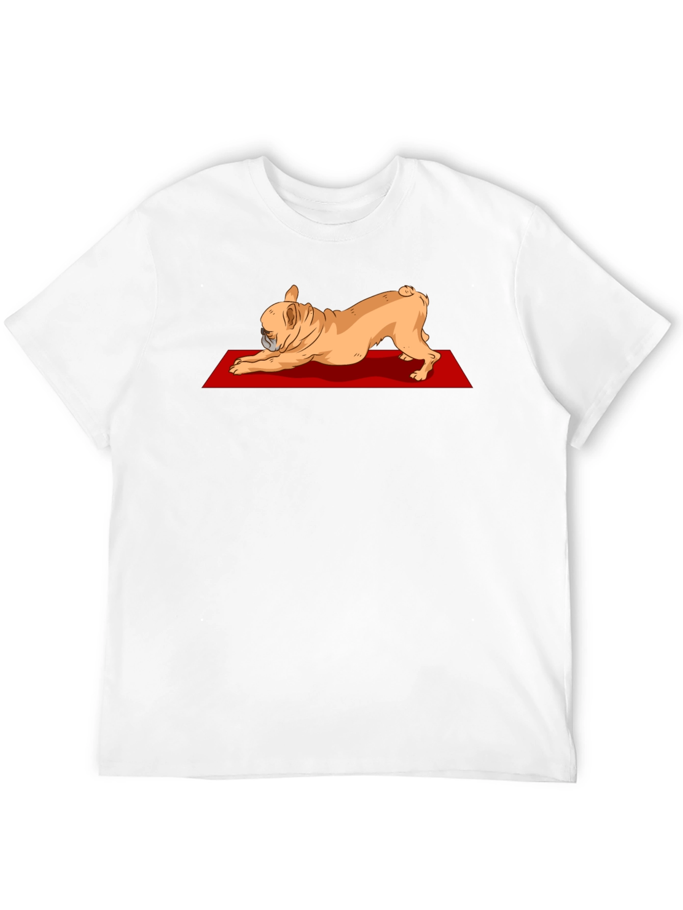 Black Yoga Dog Graphic Tee - Relaxed Fit Black T-Shirt view 12