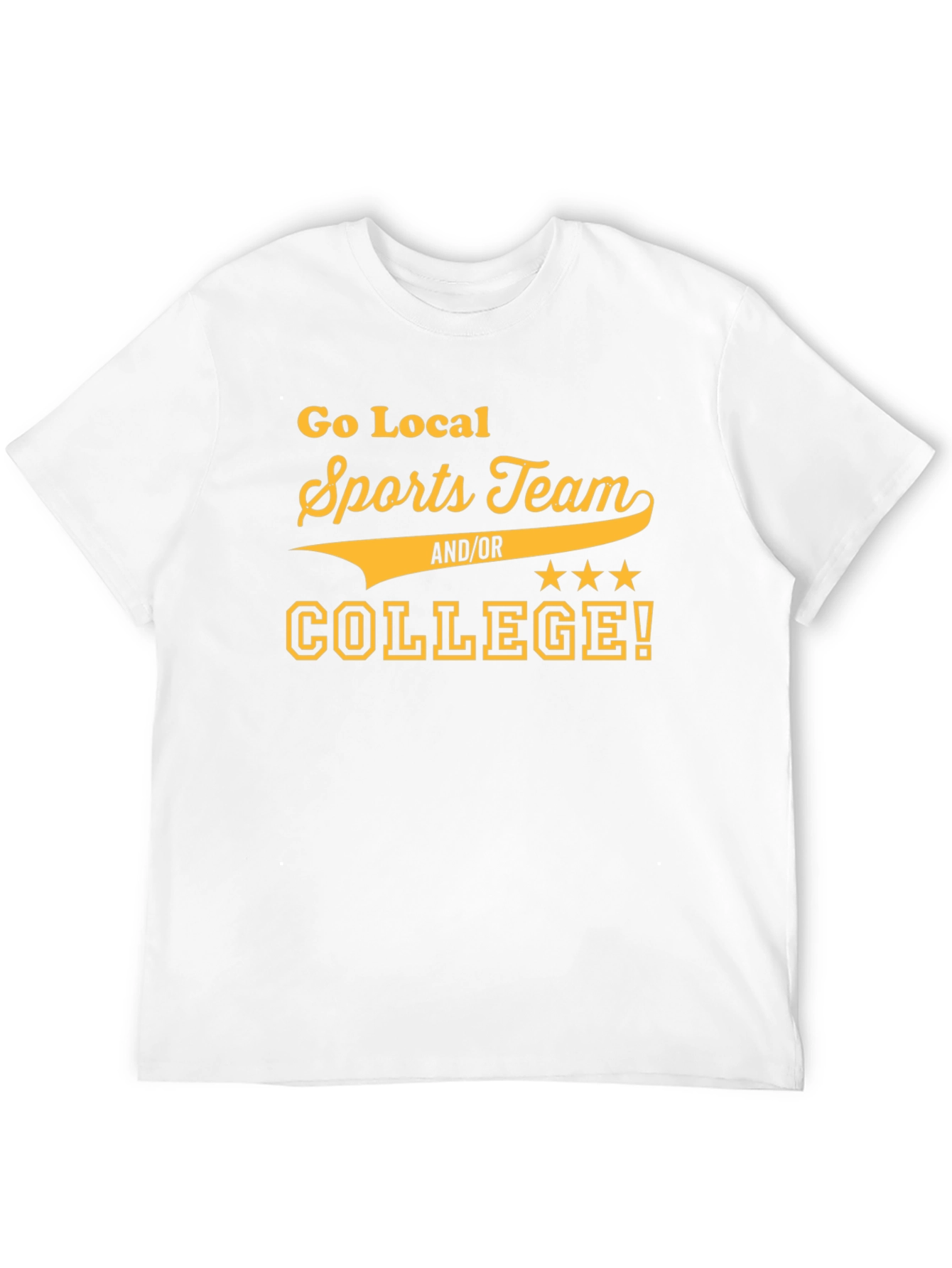 Go Local Sports Team/College T-Shirt - Black Cotton Tee - 12