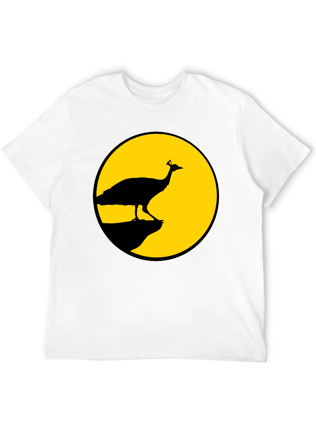 Peacock Silhouette T-Shirt - Black - 12