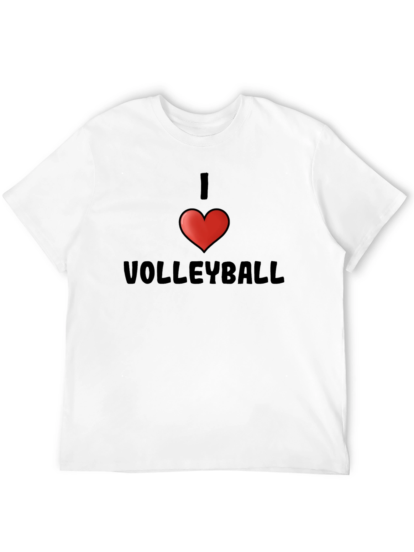 Black I Heart Volleyball T-Shirt - Black Short Sleeve view 12