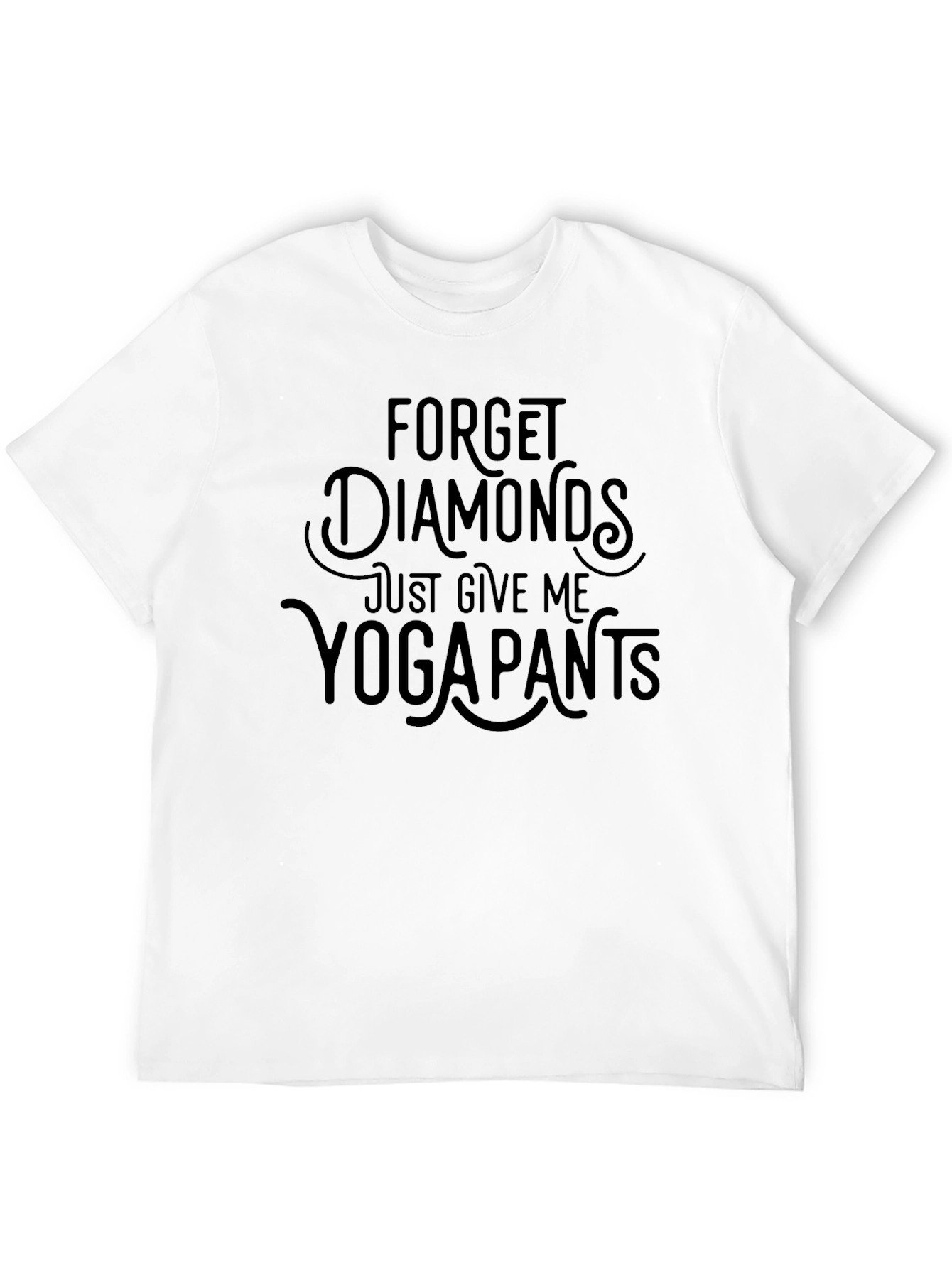 Black Funny Yoga Pants Graphic T-Shirt view 12