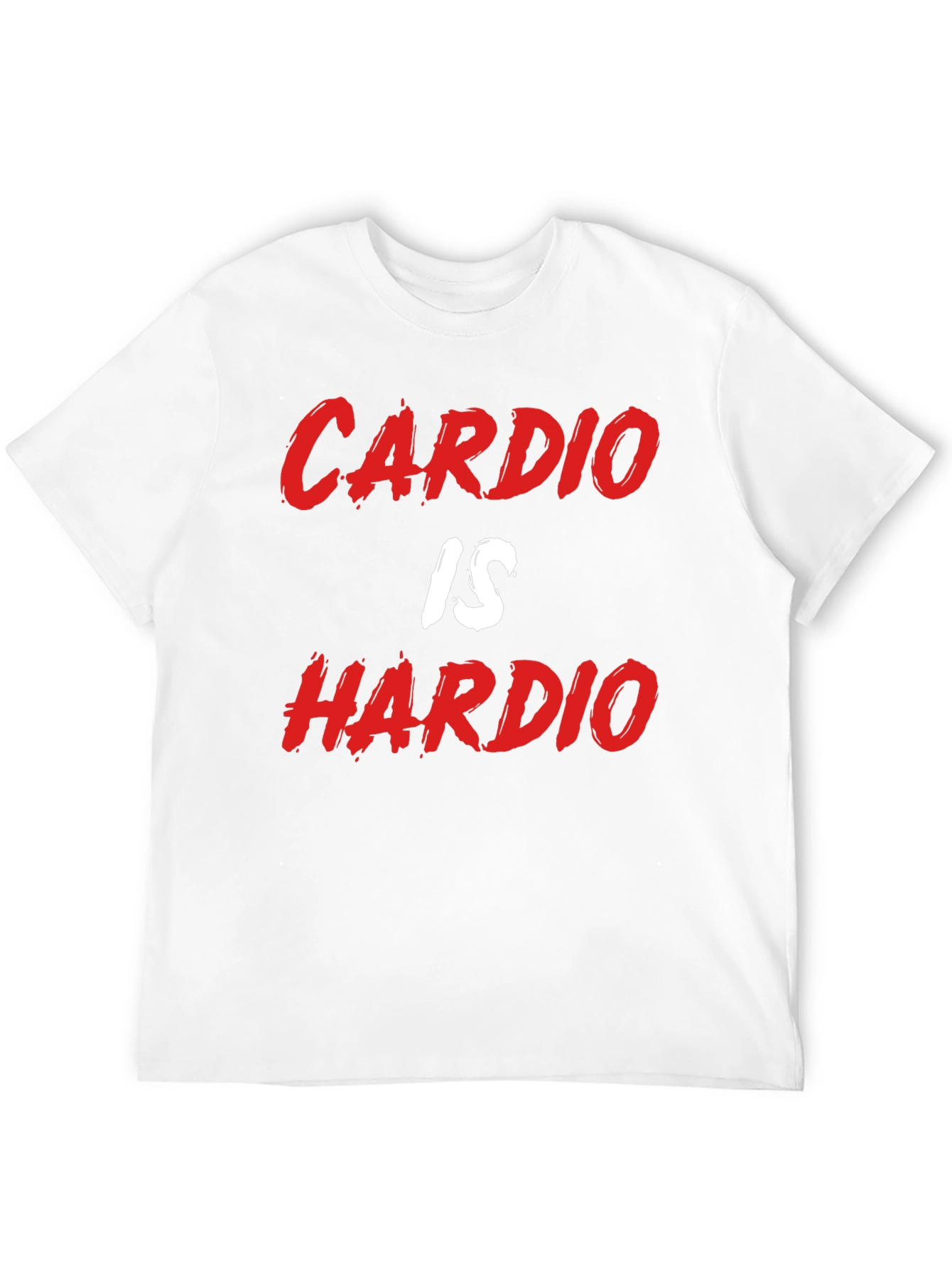 Black Cardio Is Hardio Funny Gym Workout Black T-Shirt view 12