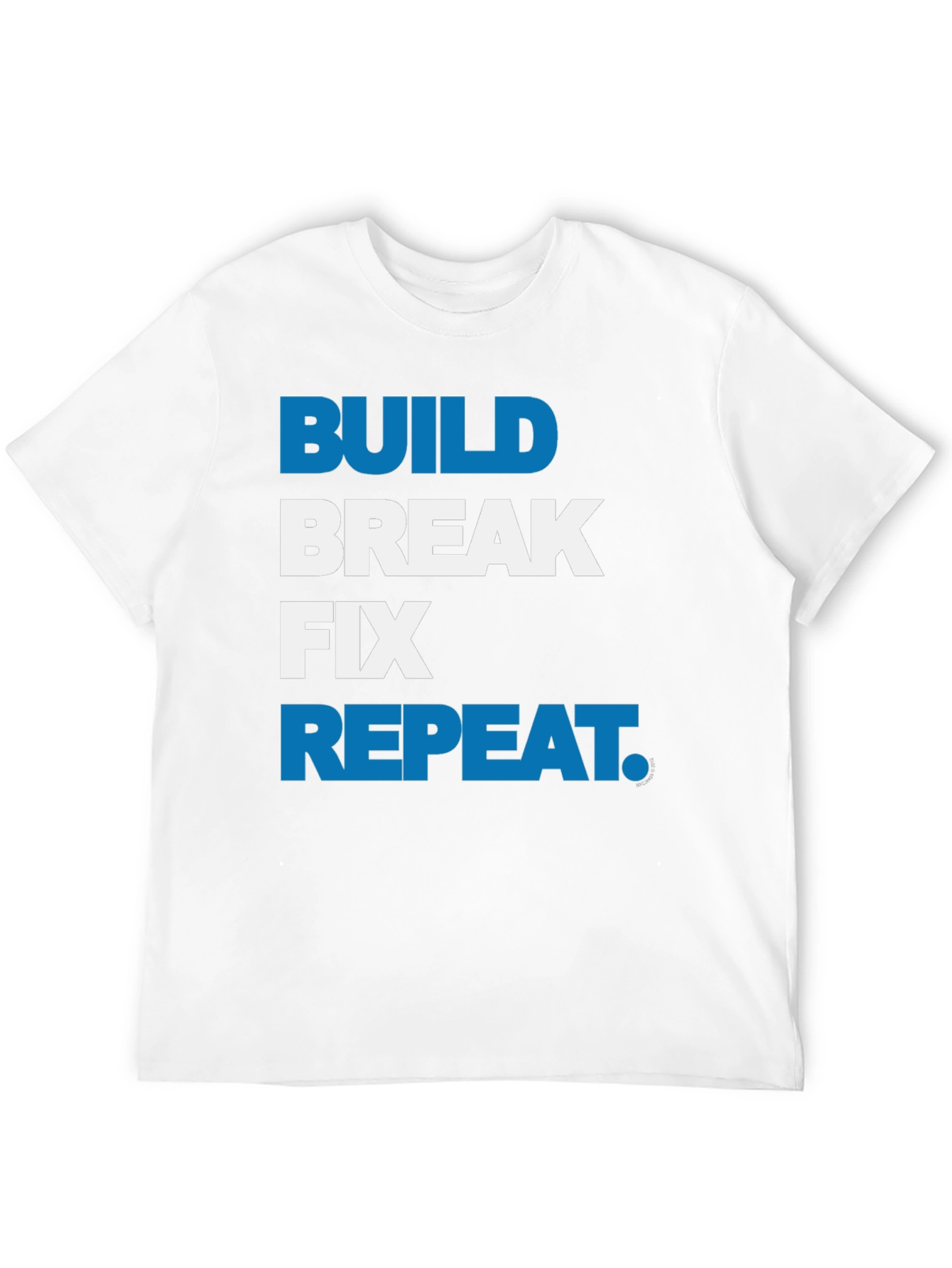 Black Build Break Fix Repeat Graphic T-Shirt view 12