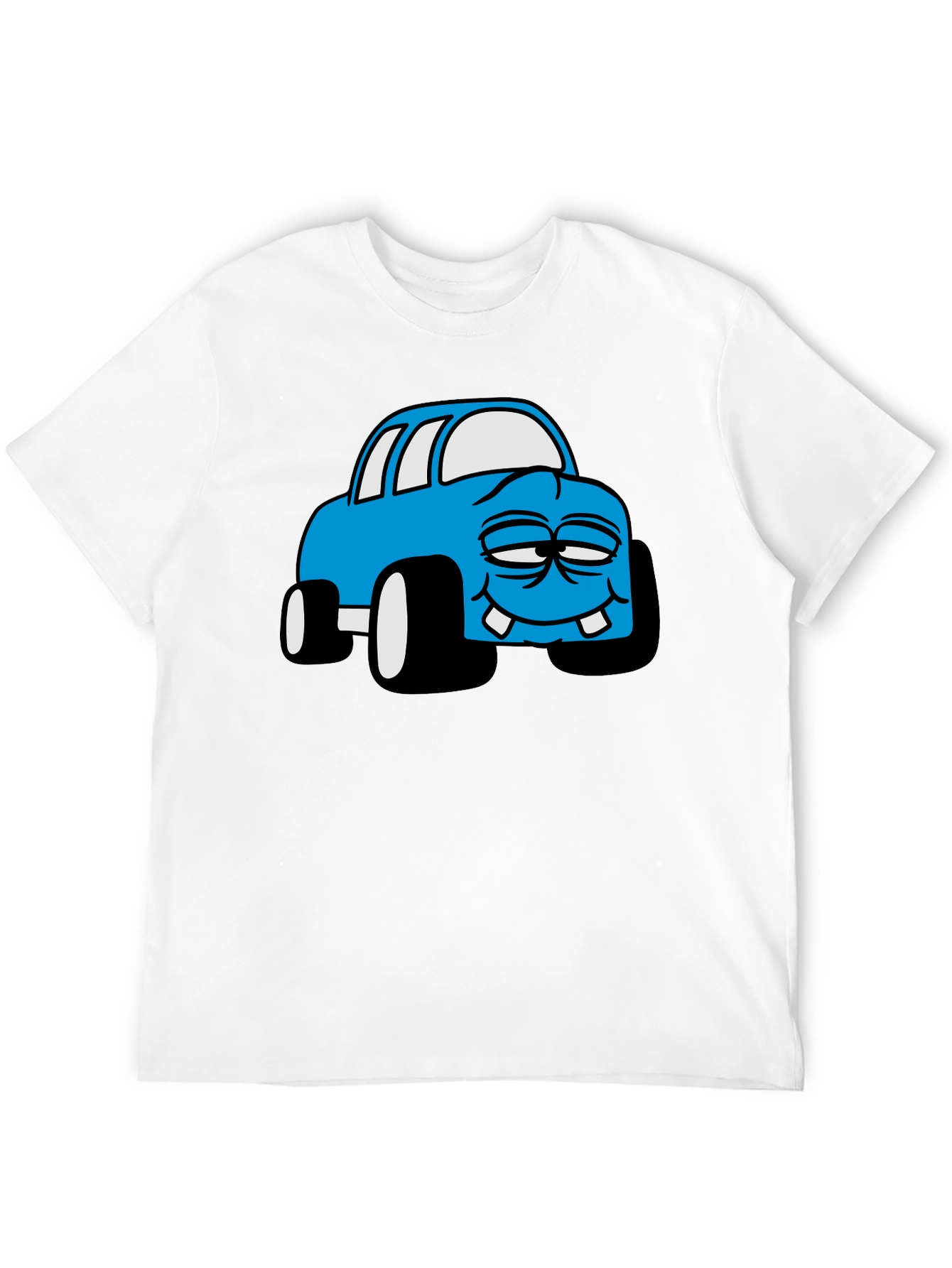 Black Cartoon Monster Car Graphic Black T-Shirt view 12