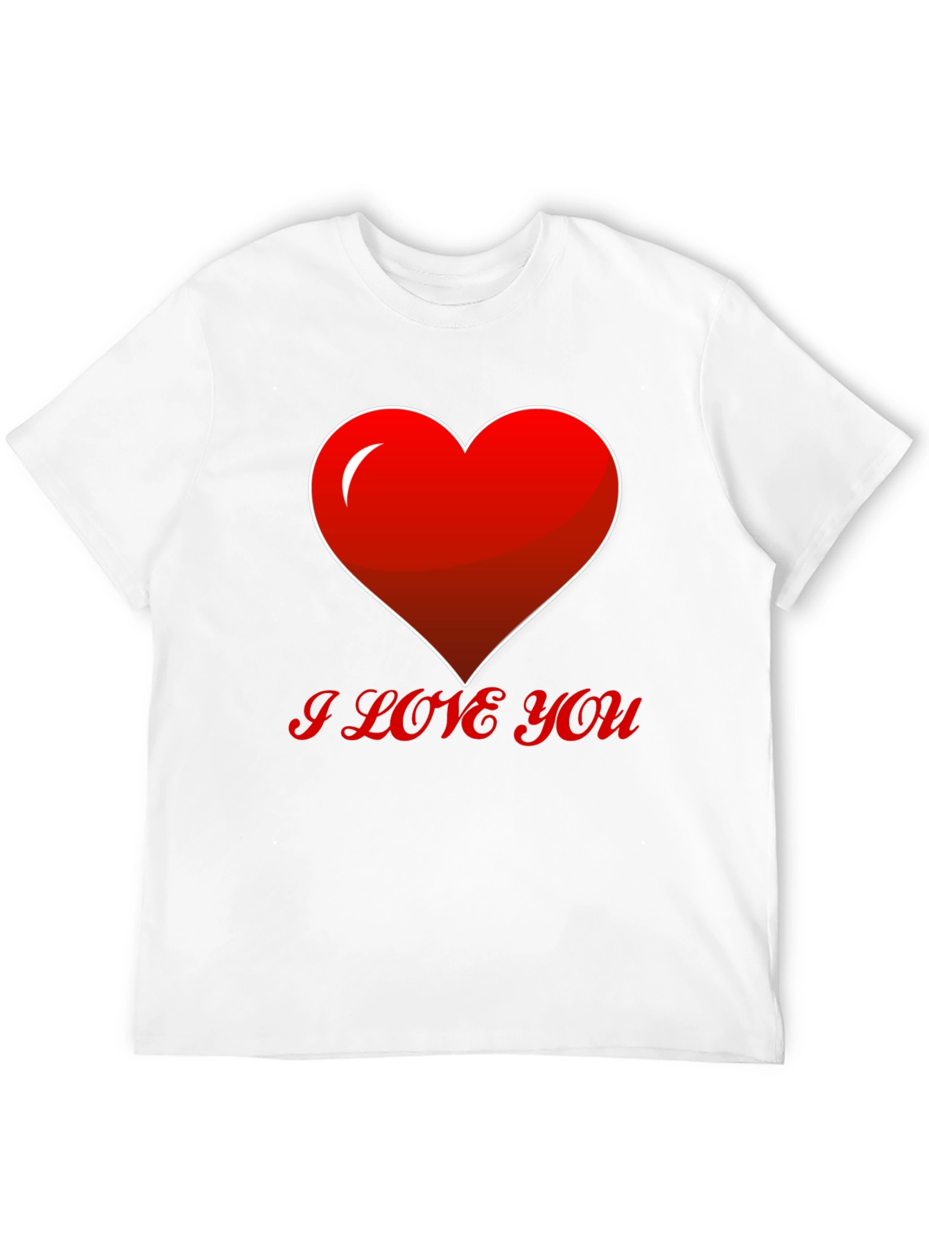 Black I Love You Heart T-Shirt view 12