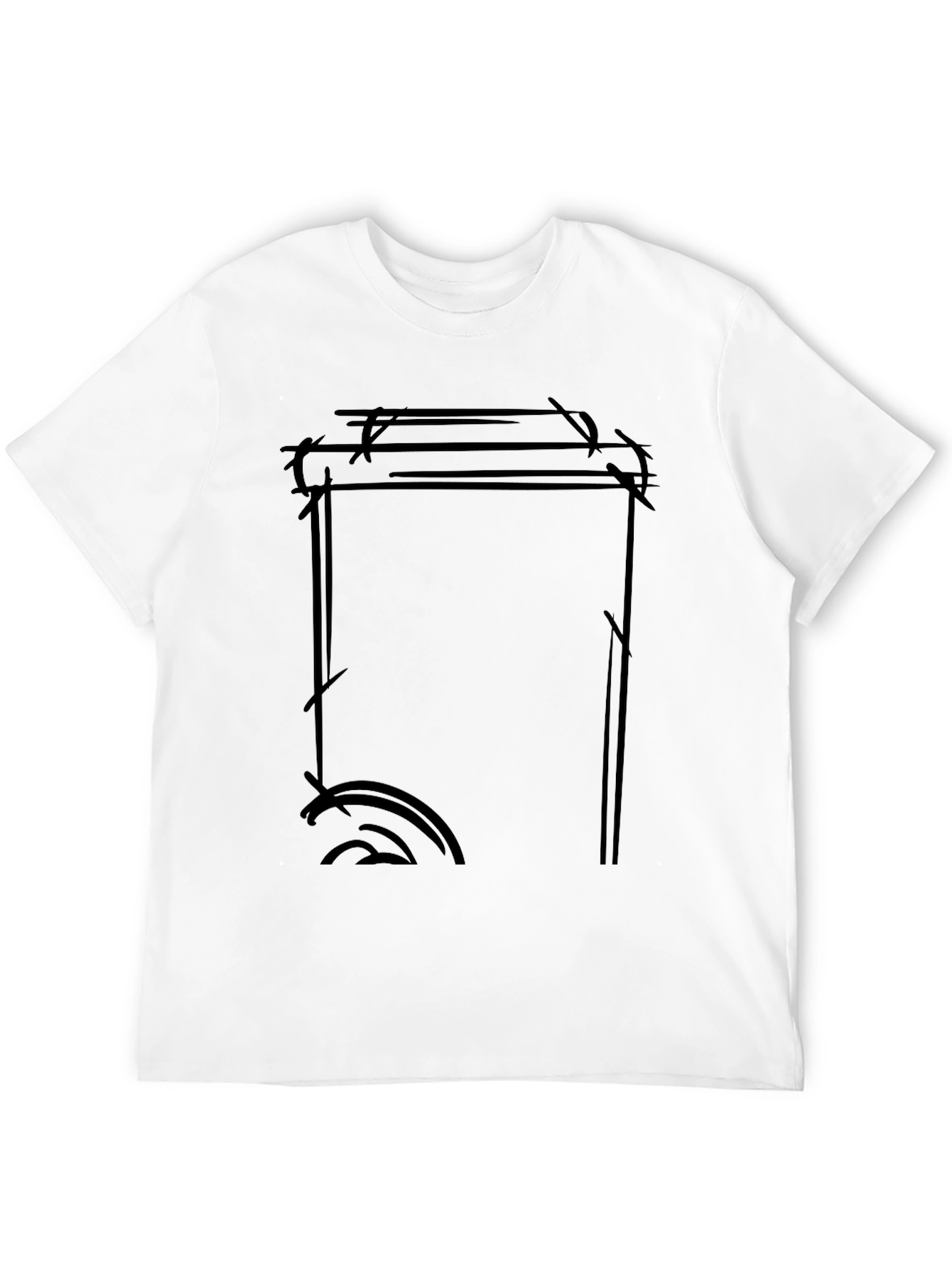 Black Edgy Graphic Print Black T-Shirt view 12