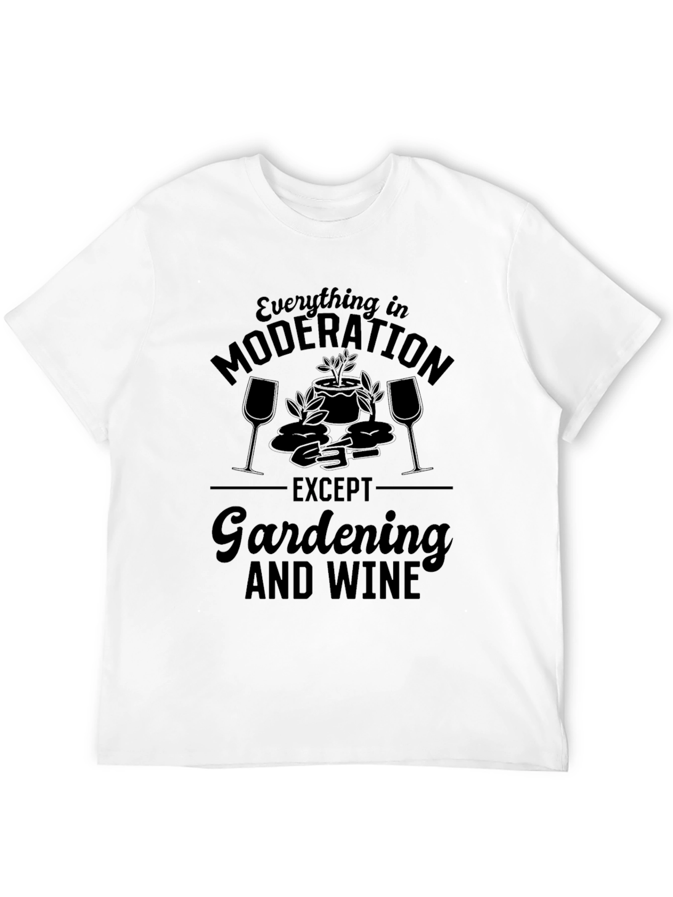 Black Gardening and Wine T-Shirt view 12